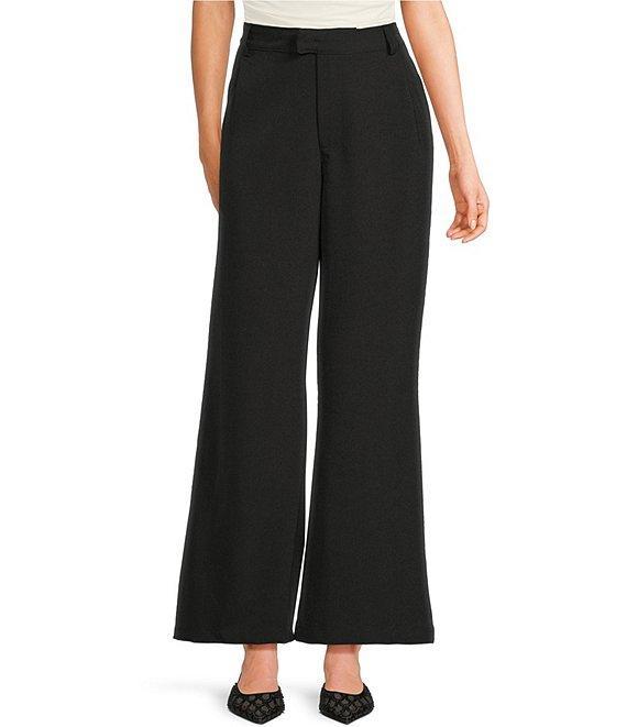 Double Zero Flat Front Wide Leg Pants Product Image