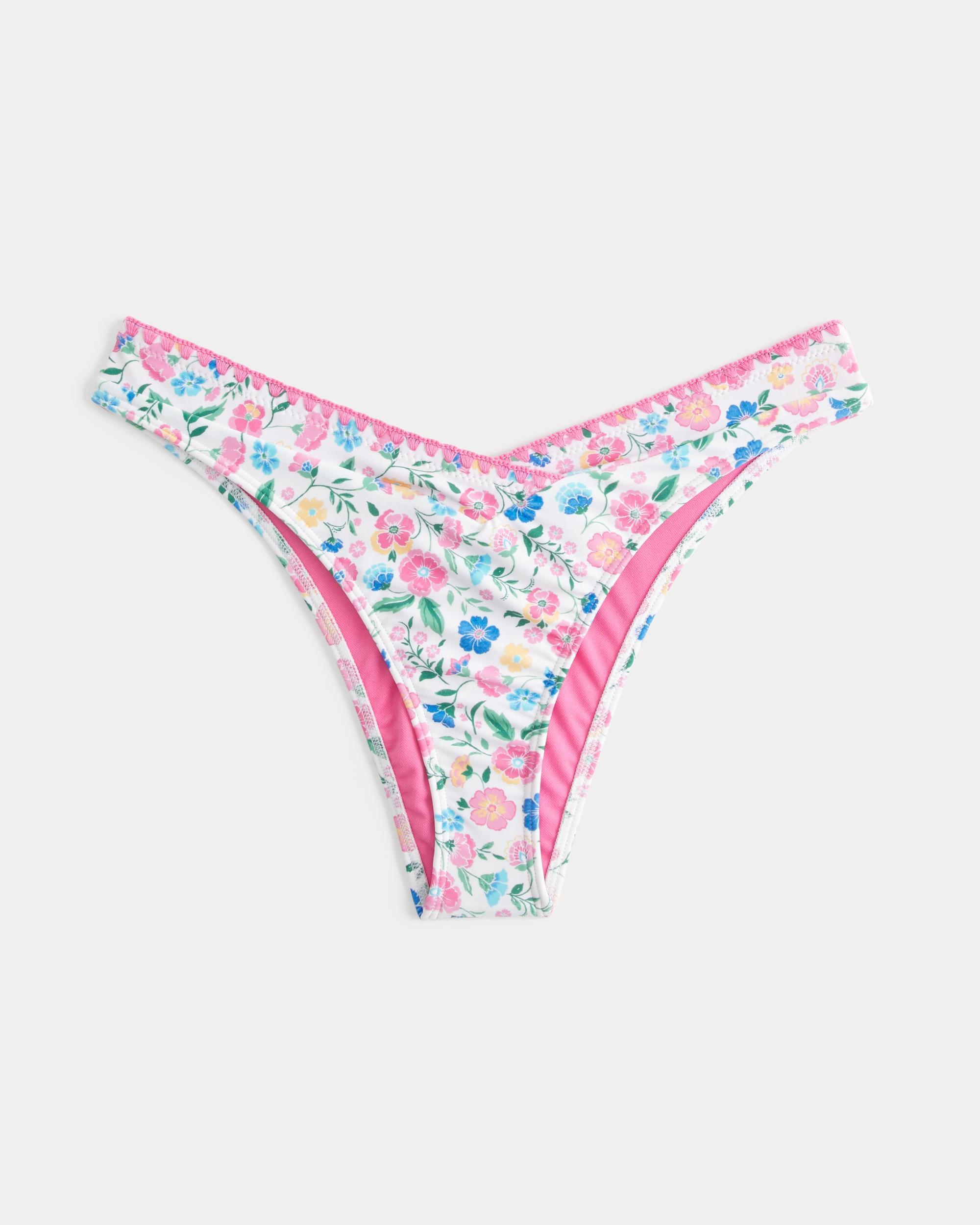 Ribbed High-Leg V-Waist Cheekiest Bikini Bottom Product Image
