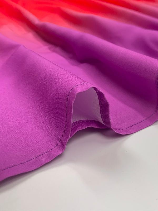 Loose Sleeveless Backless Contrast Color Pleated Split-Joint Tied Spaghetti-Neck Maxi Dresses Product Image