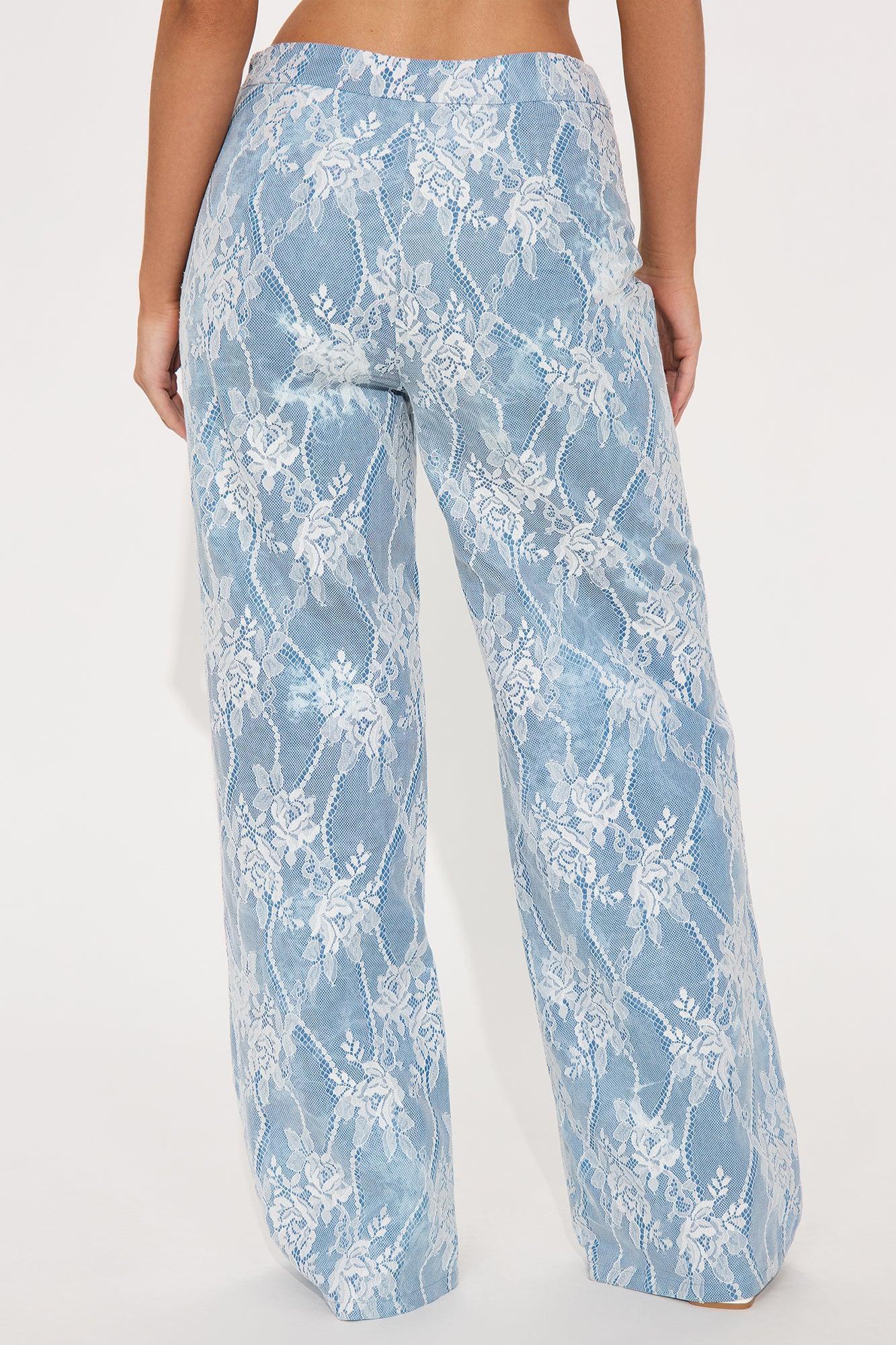 Marietta Lace Pant - White/combo Product Image
