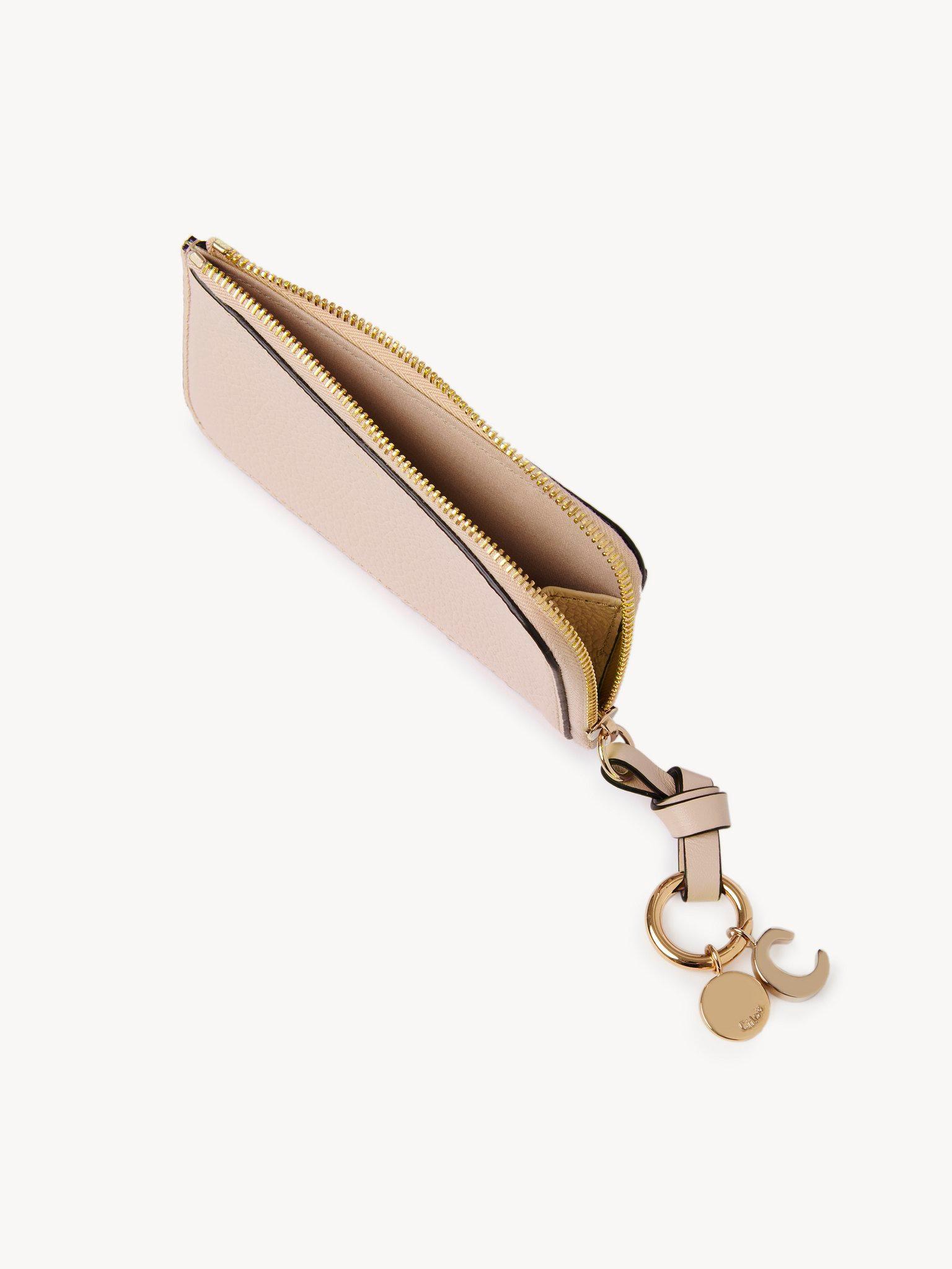 Alphabet wallet in grained leather Product Image