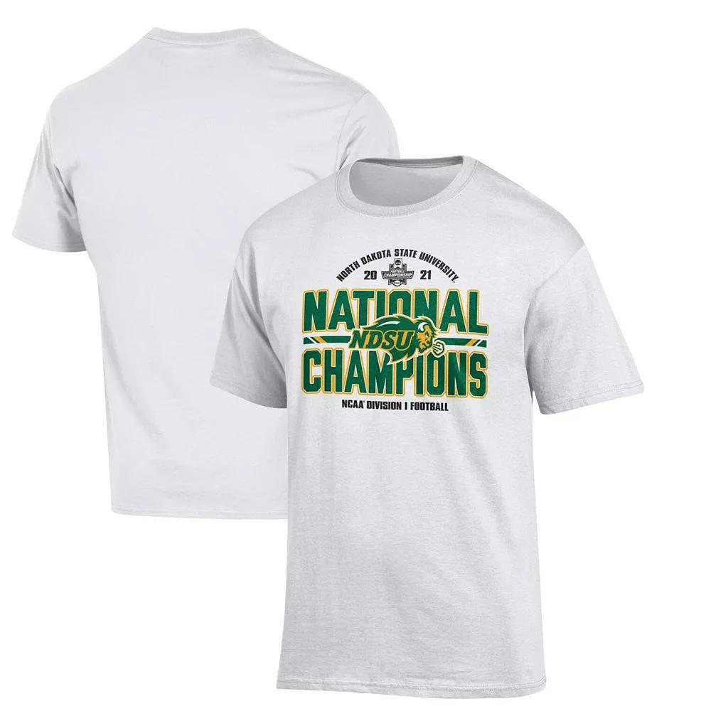 Men's Champion White NDSU Bison 2021 FCS Football National Champions Locker Room T-Shirt, Size: Small, Nds White Product Image