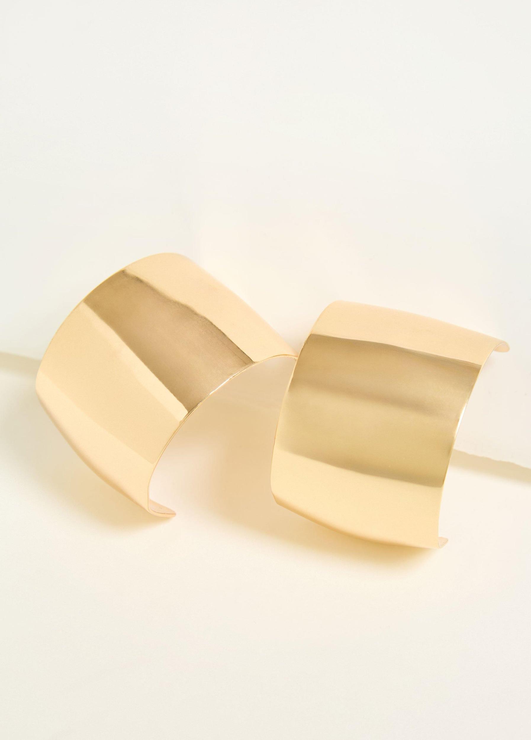 Gold Tone Huggie Earrings Product Image