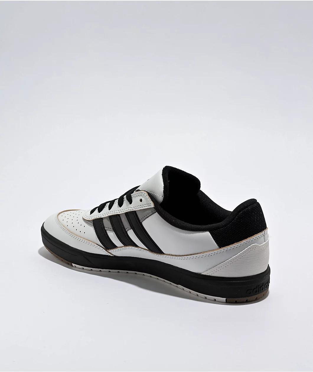 adidas Tyshawn II Crystal White & Core Black Skate Shoes Product Image
