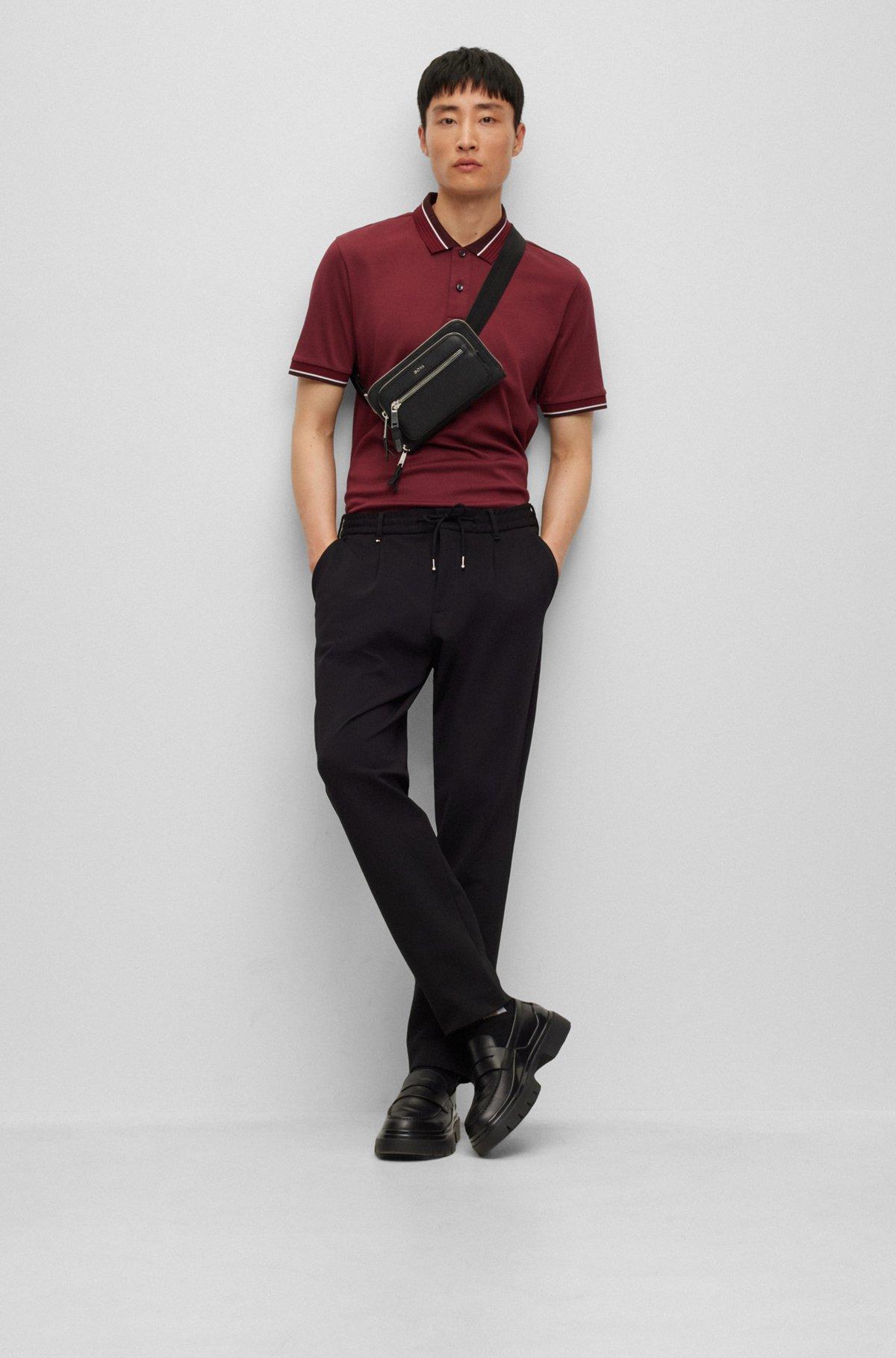 Mercerized-cotton polo shirt with contrast tipping Product Image