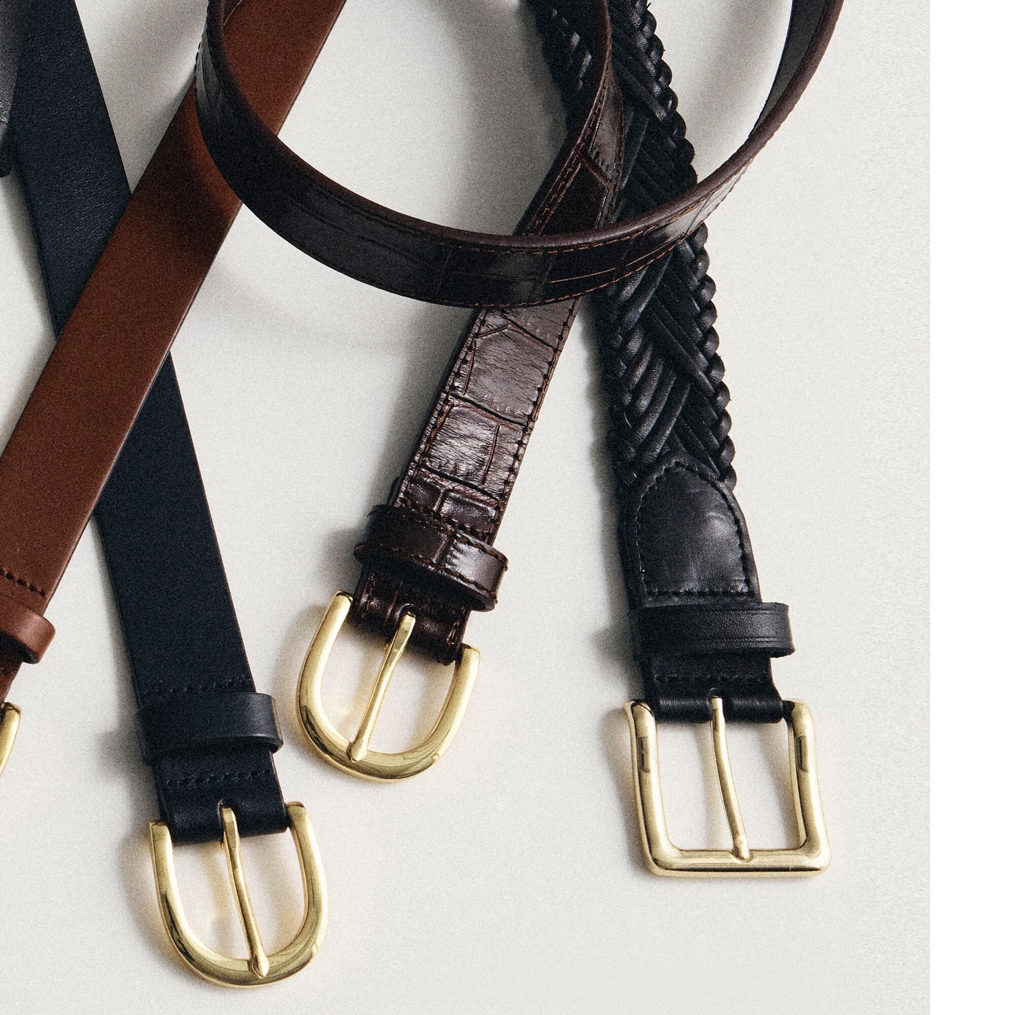 Plaited Italian leather belt Product Image