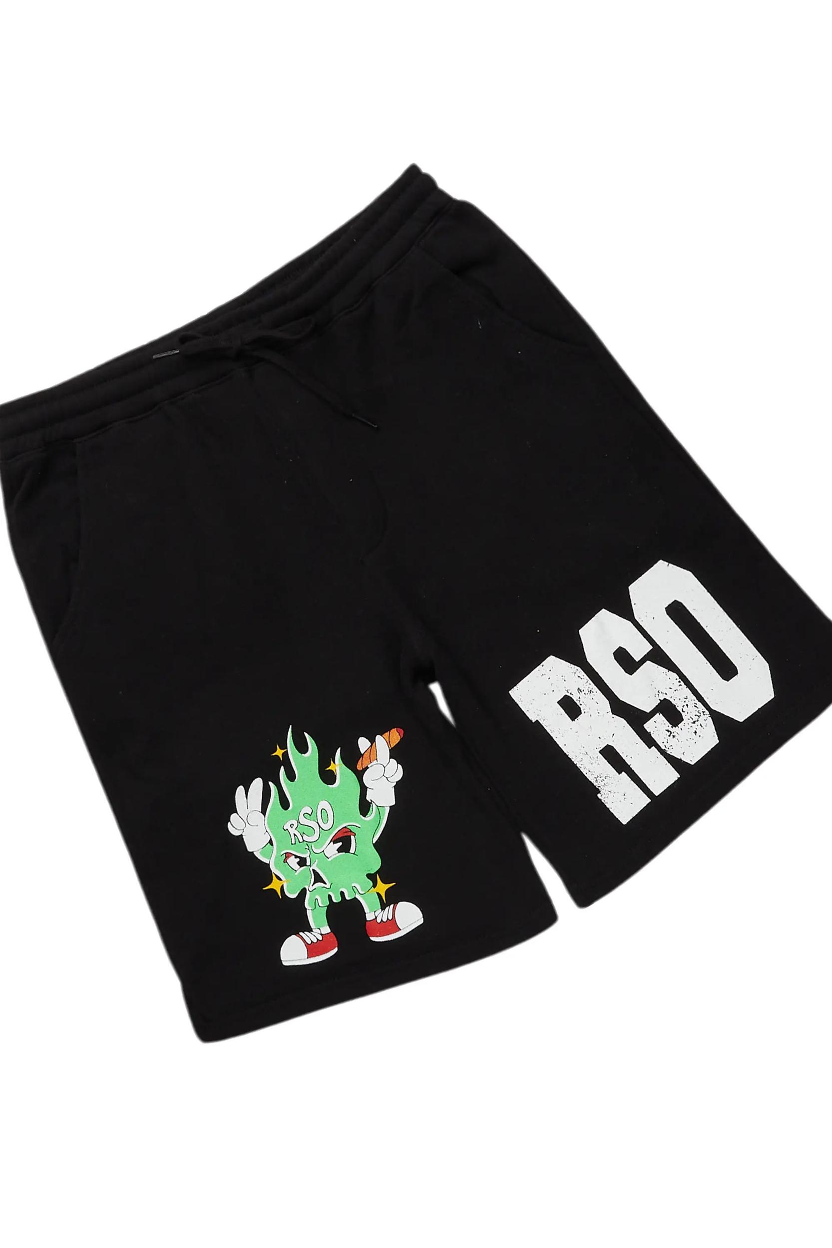 Tarl Black Graphic T-Shirt Short Set Male Product Image