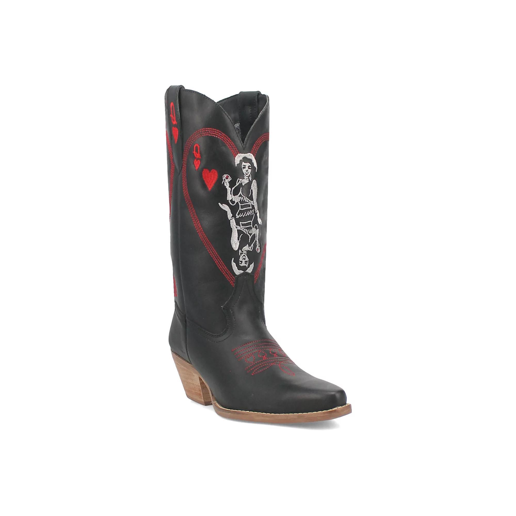 Womens Dingo Queen A Hearts Leather Western Boots Product Image