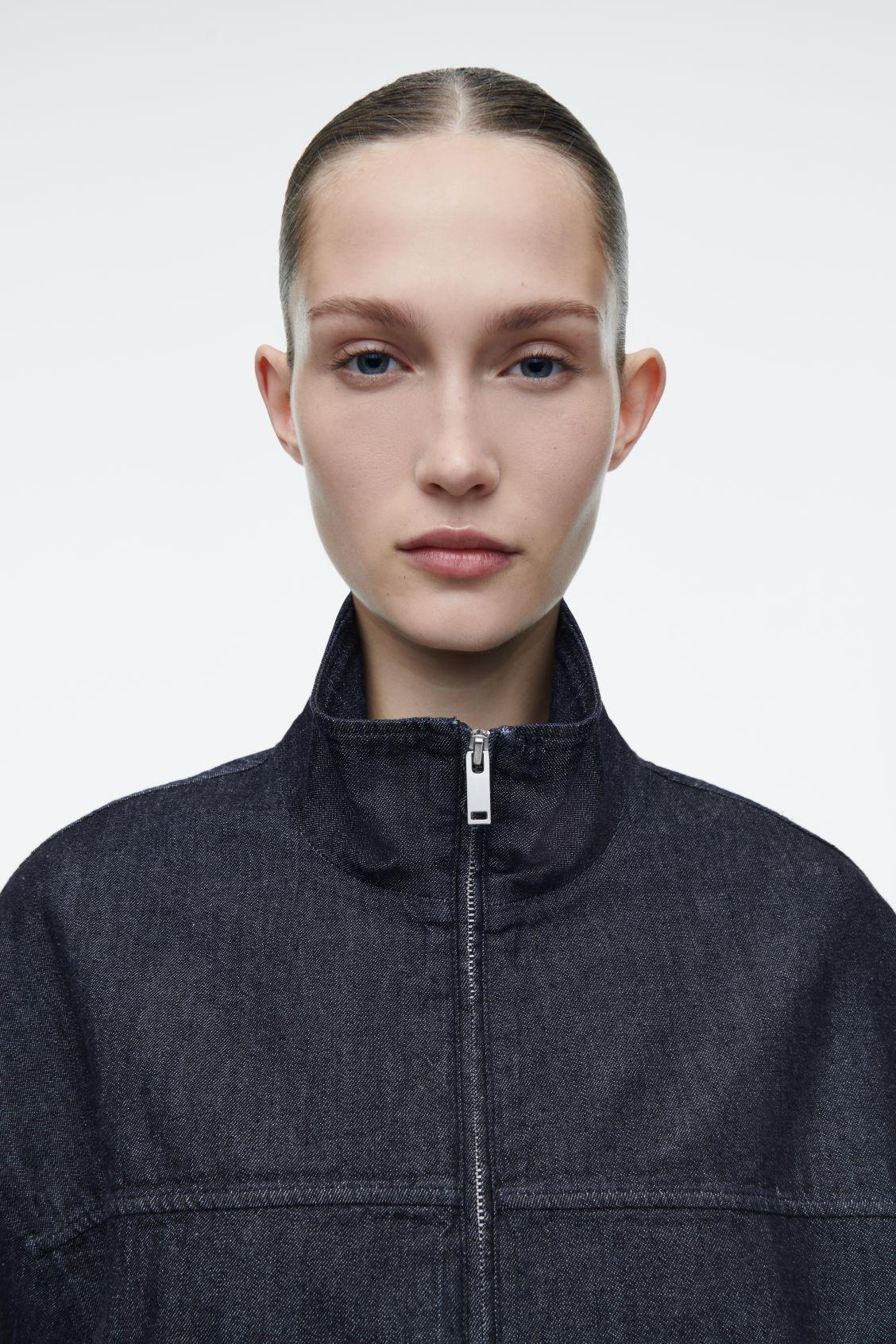 OVERSIZED DENIM BOMBER JACKET Product Image