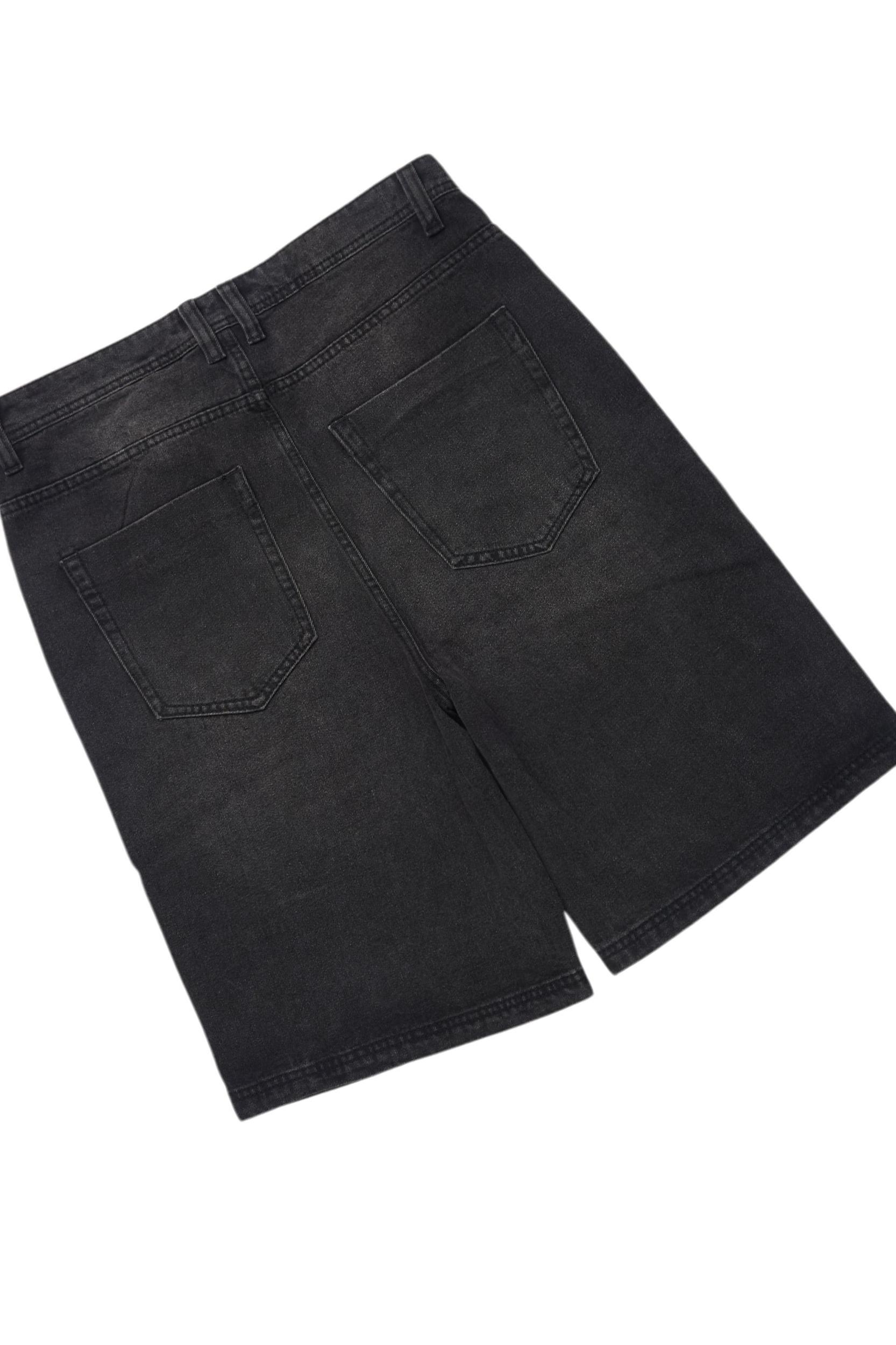 Drako Black Muscle Tee/Denim Jort Set Male Product Image