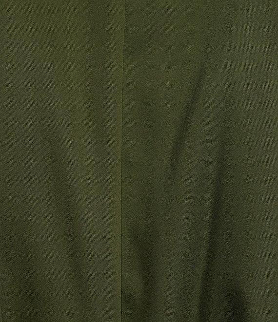 Antonio Melani Roxanne Point Collar Long Sleeve Ruched Tie Waist Button Front Shirt Dress Product Image