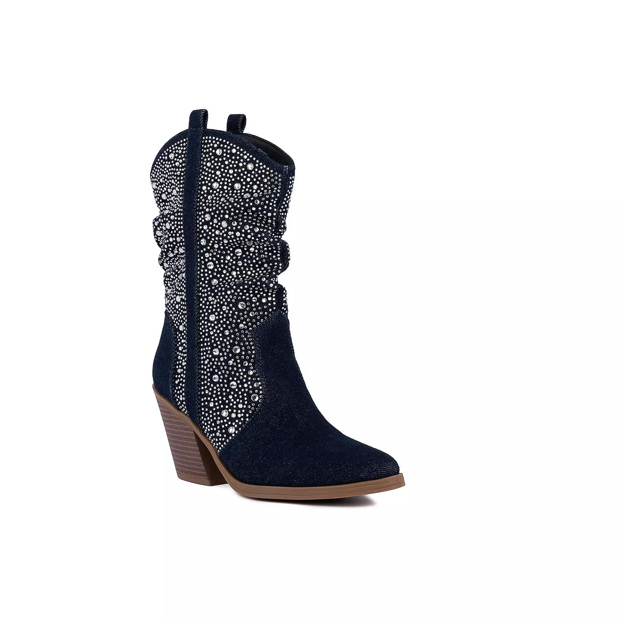 sugar Kassandra Womens Western Boots Dark Blue Blue Product Image