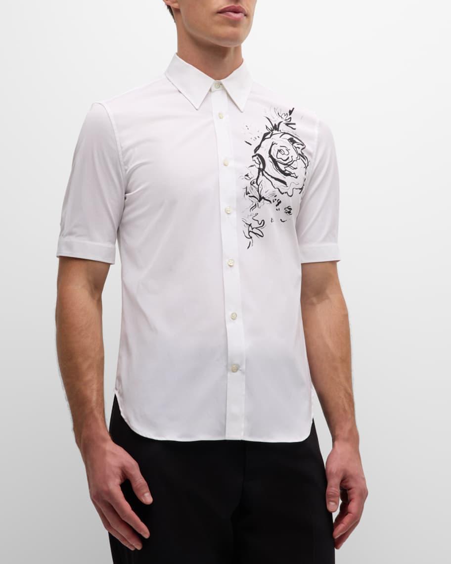 Mens Wax Floral-Print Dress Shirt Product Image