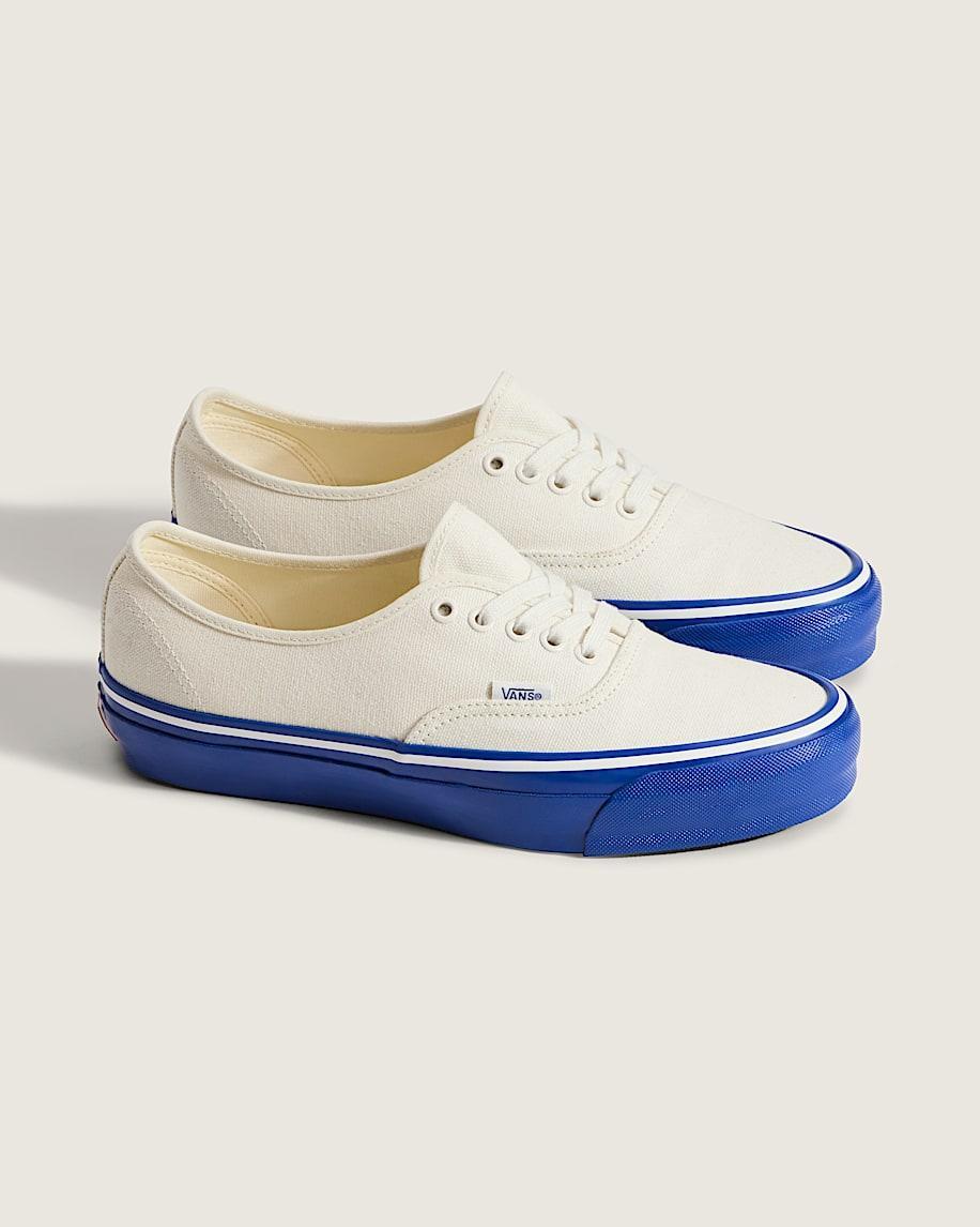 Premium Authentic Duck Canvas Shoe in White / Blue| Vans US Product Image
