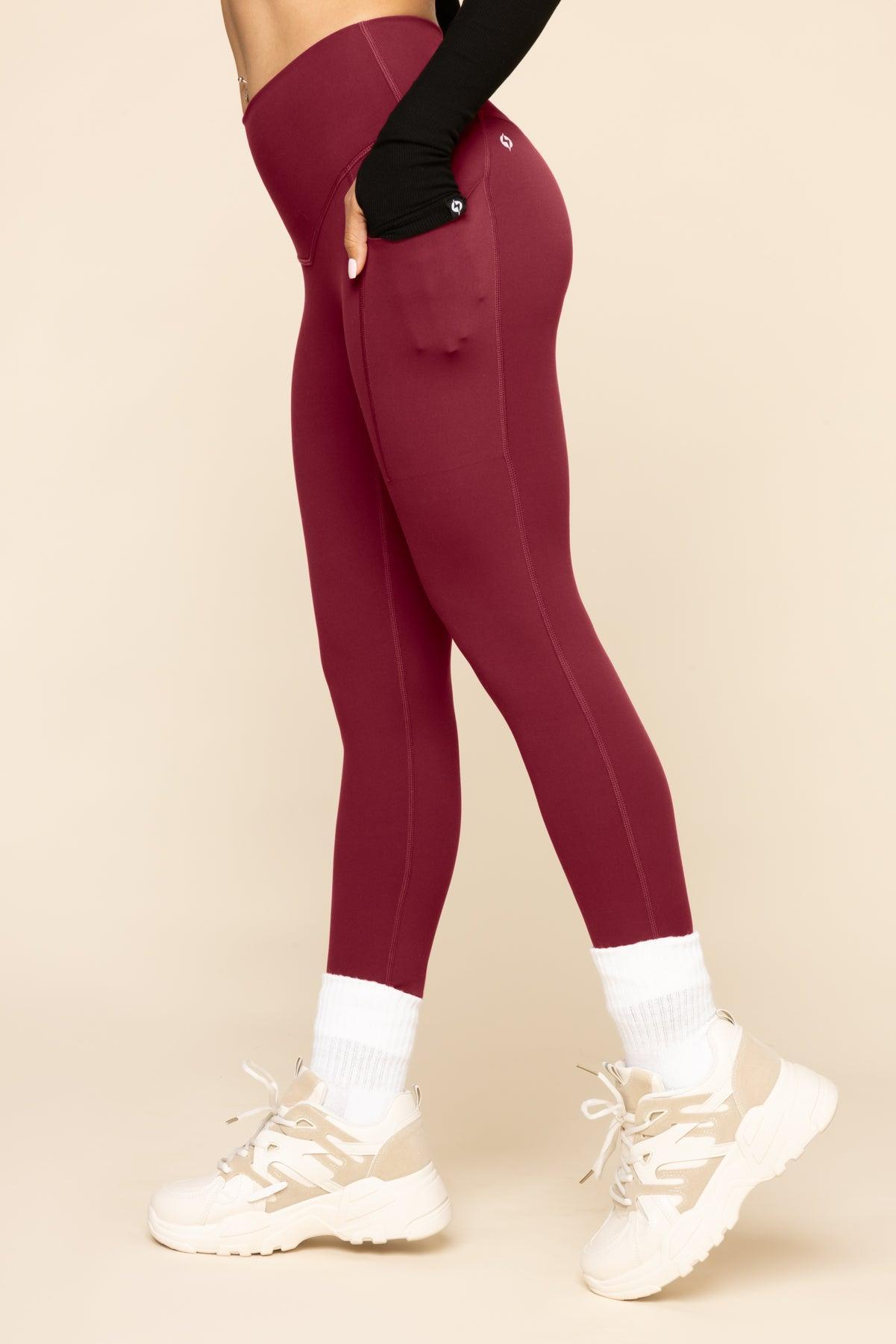 Supersculpt™ Leggings with Pockets - Crimson Product Image