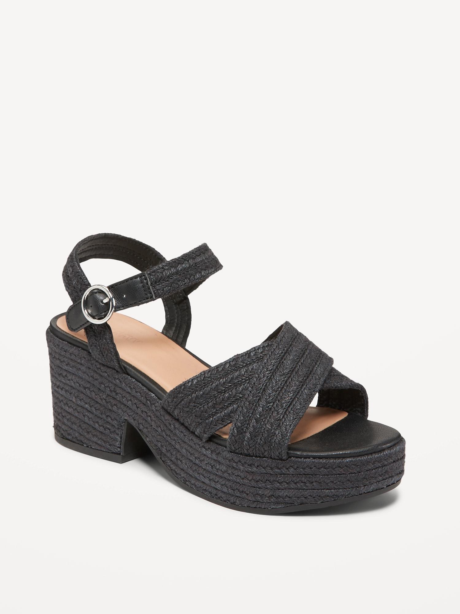 Espadrille Cross-Strap Platform Sandals Product Image