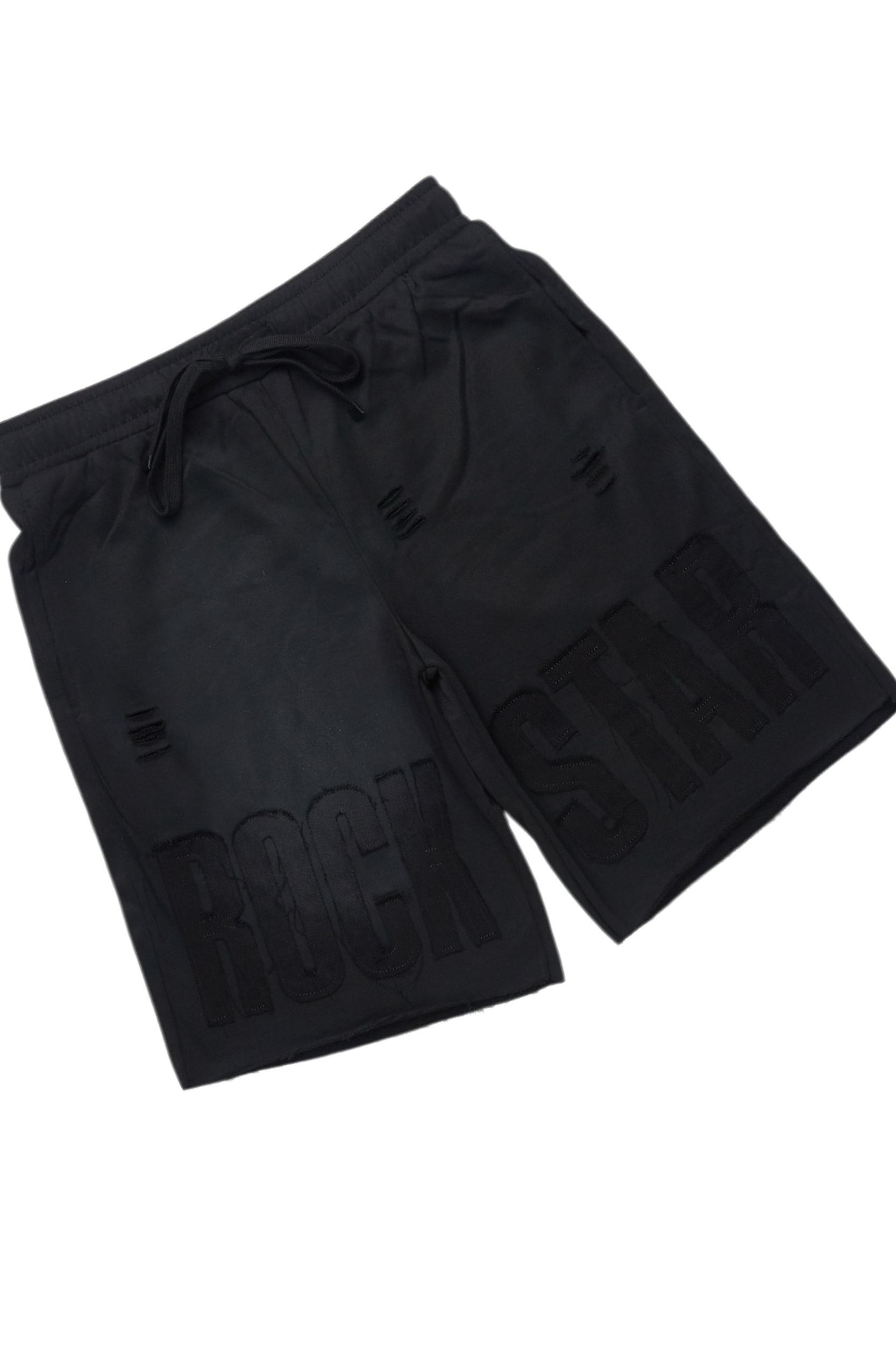 Shantrice Black T-Shirt Short Set Female Product Image