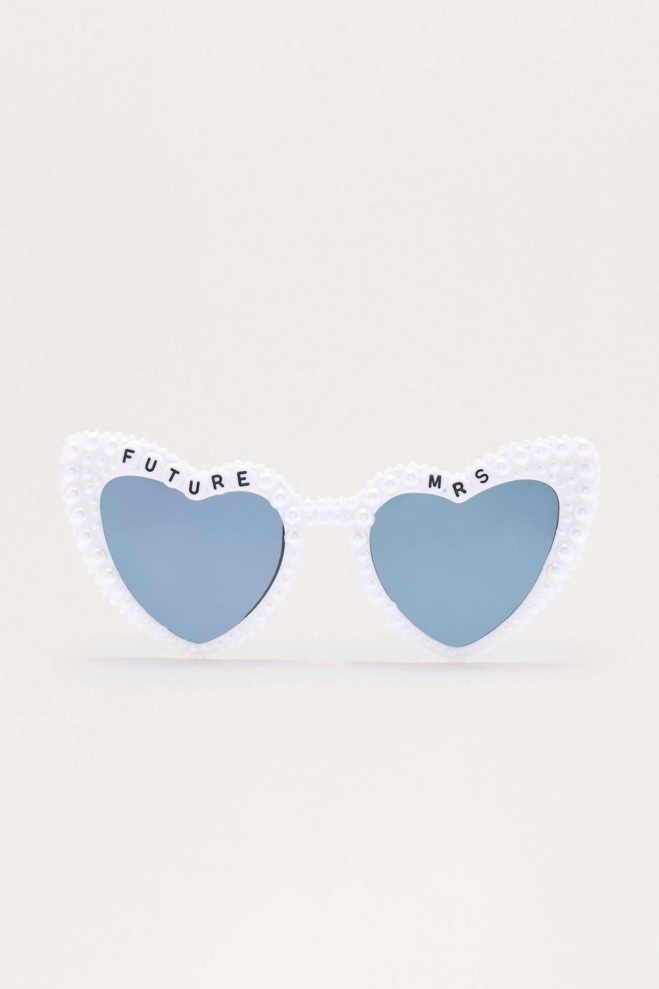 Future Mrs. Faux Pearl Sunglasses - White Female Product Image