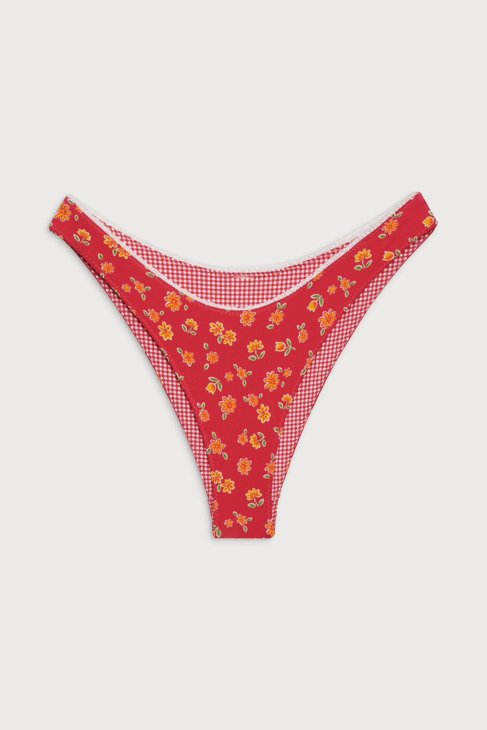 Dove Reversible Classic Bikini Bottom - Summer Flower Product Image