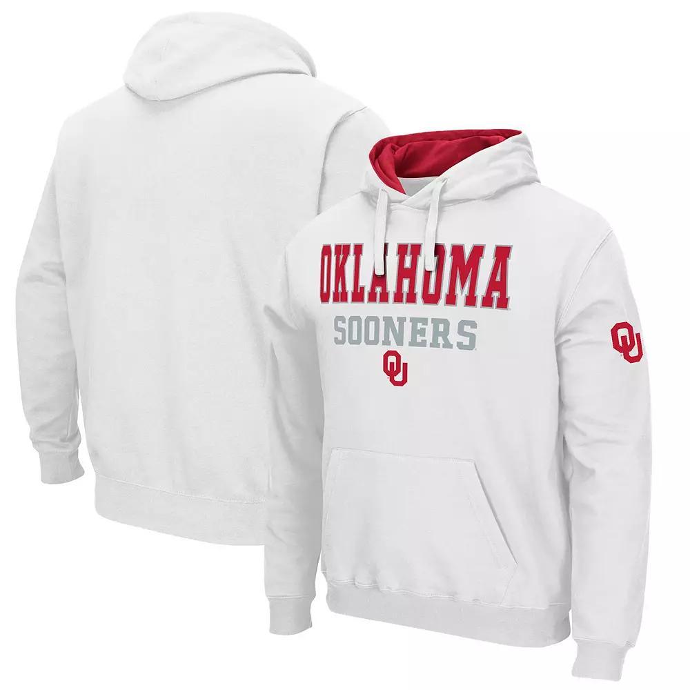 Men's Colosseum White Oklahoma Sooners Sunrise Pullover Hoodie, Size: XL Product Image