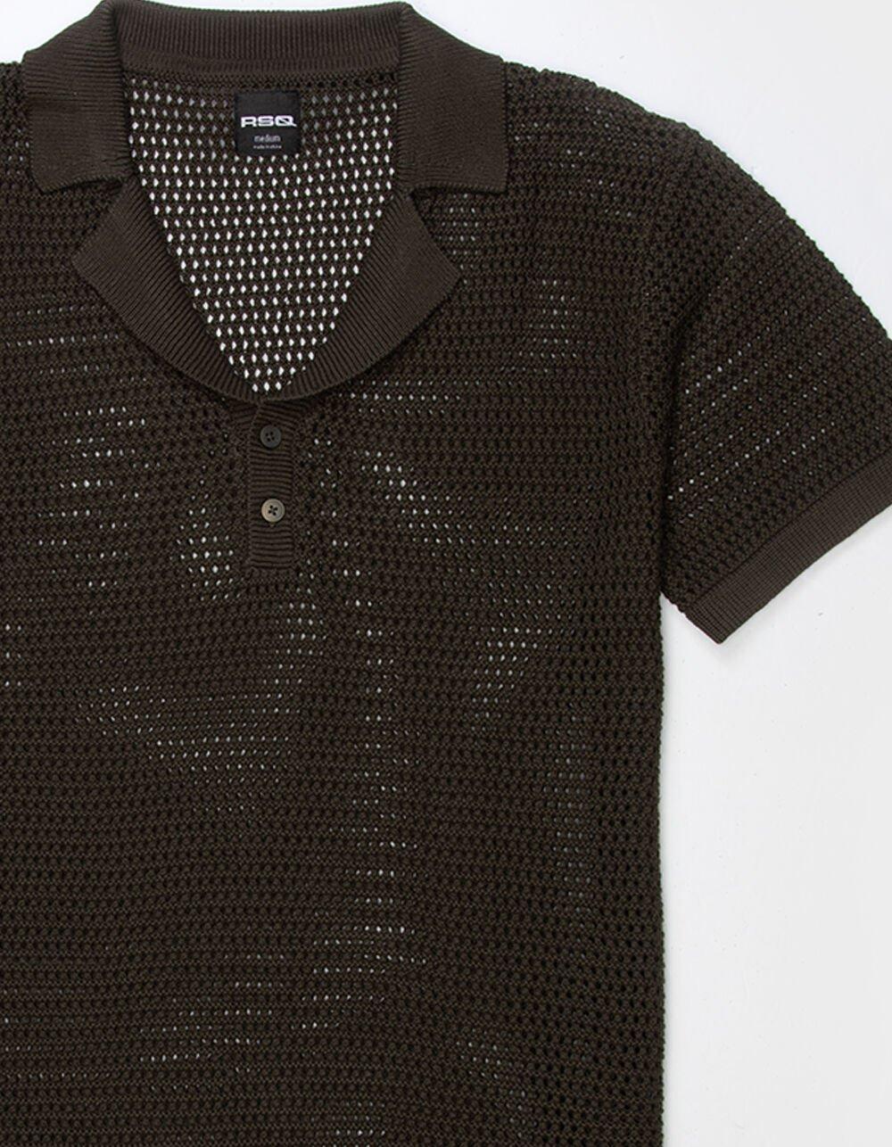 RSQ Mens Sweater Polo - OLIVE Product Image