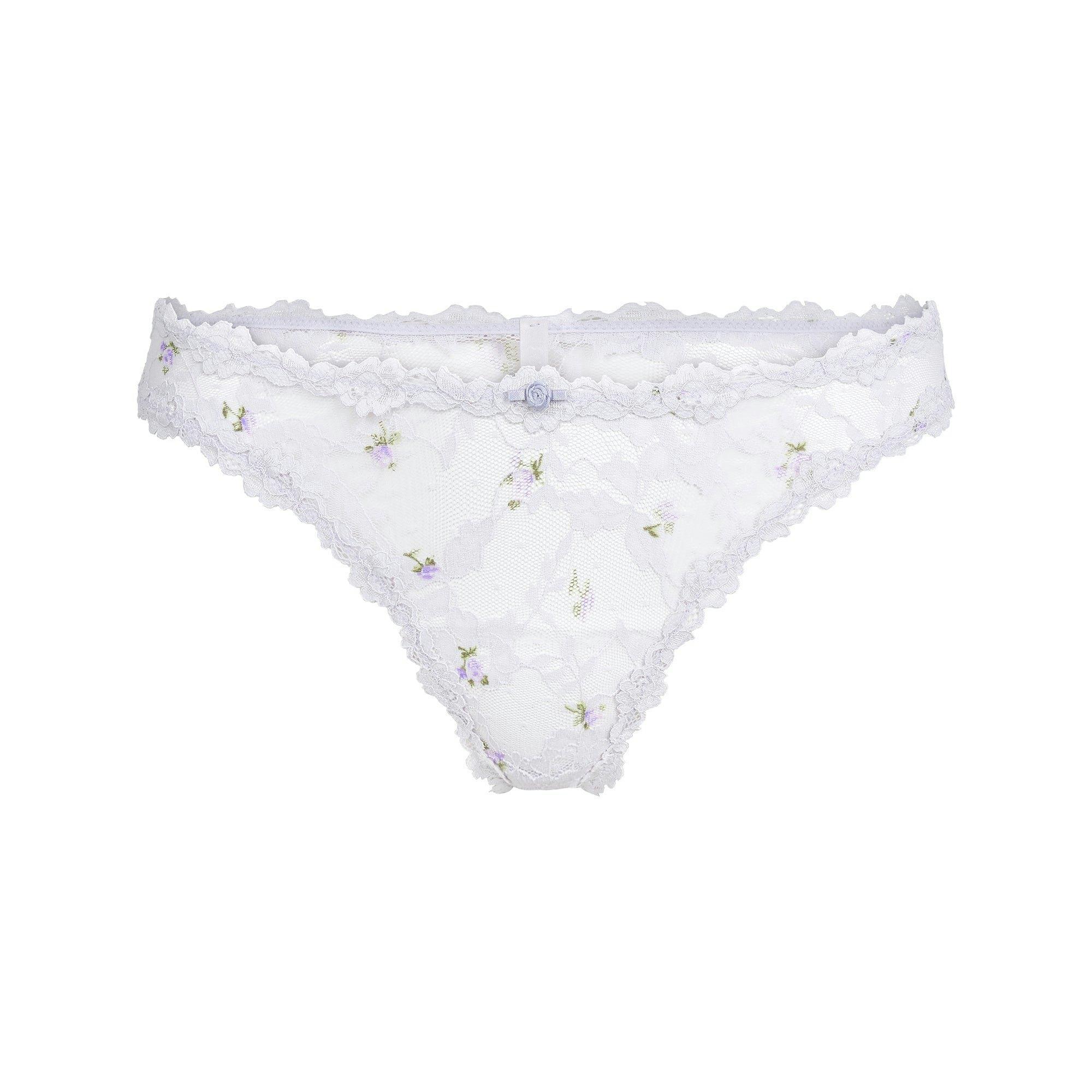 STRETCH LACE DIPPED THONG | WIND ROSEBUD PRINT Product Image