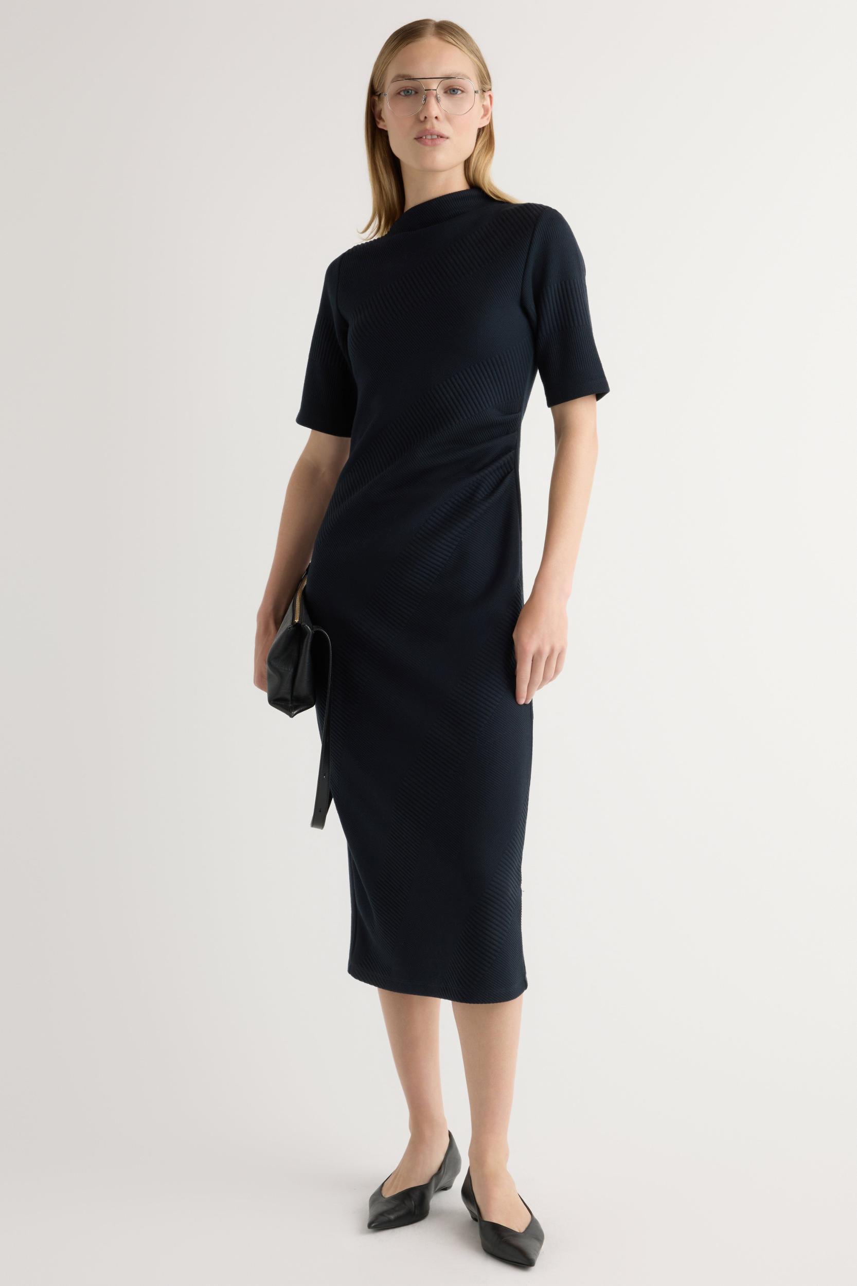 Evie Ribbed-Knit Jersey Dress Product Image