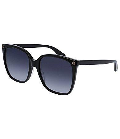 Square Acetate Sunglasses w/ Interlocking G Detail Product Image