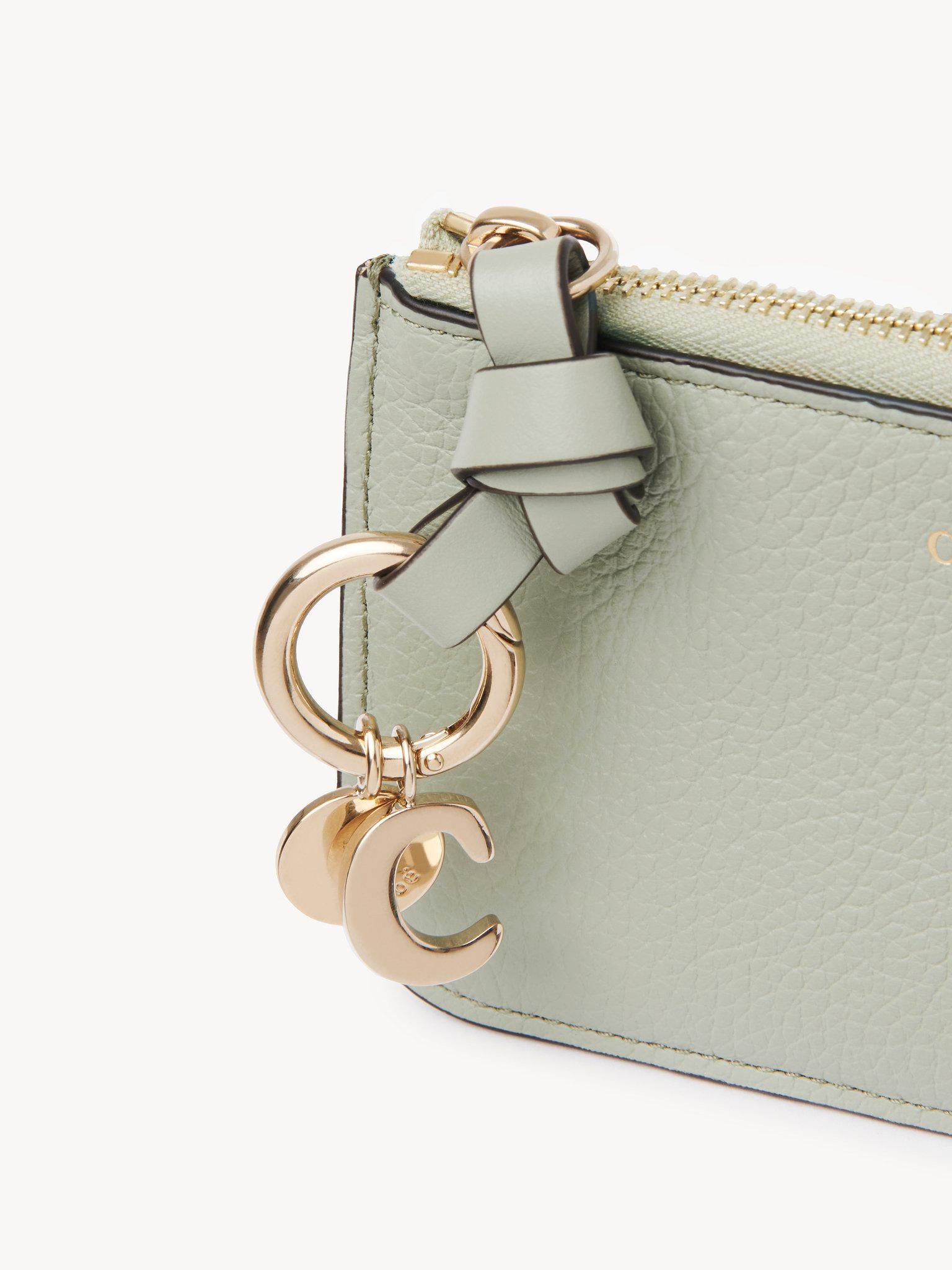 Alphabet wallet in grained leather Product Image