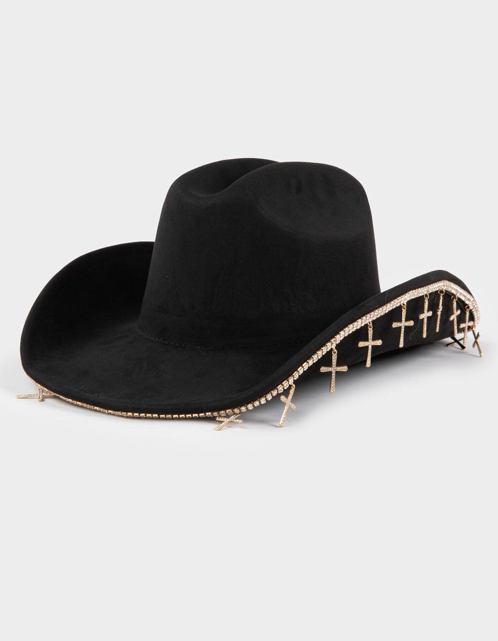 Cross Charm Womens Cowboy Hat Product Image