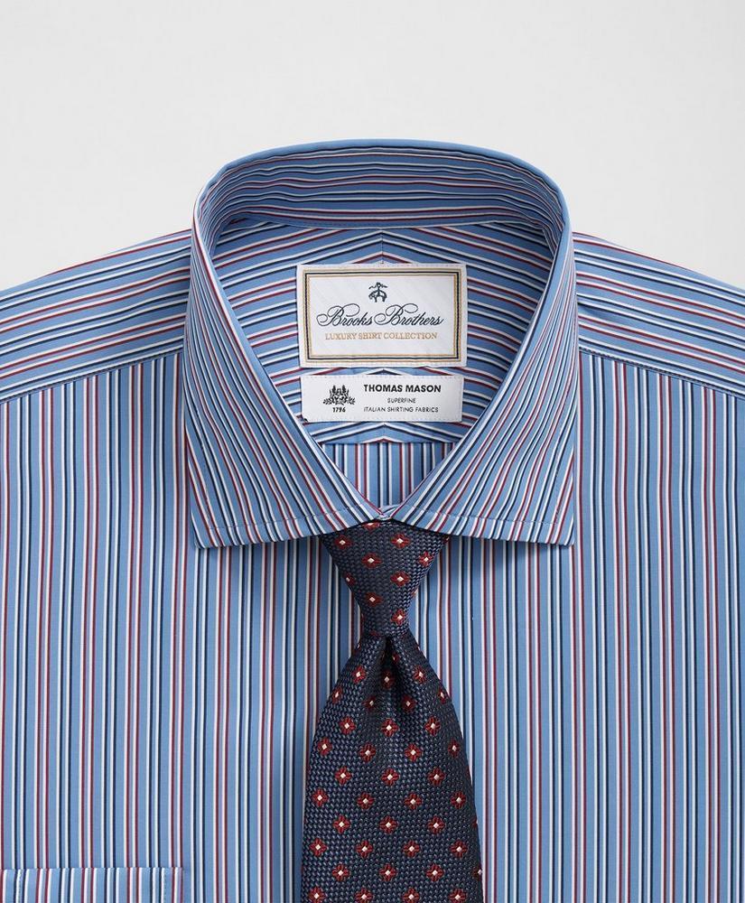Brooks Brothers X Thomas Mason® Cotton English Collar, Multi-Striped Dress Shirt Product Image