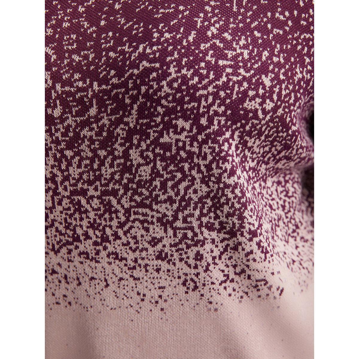 Plus Size Supersoft Essentials Ombre Elastic Cuffs Pullover Purple Women Casual Loose Long Sleeve Round Neck Dailywear Pullovers BloomChic 10/M Product Image