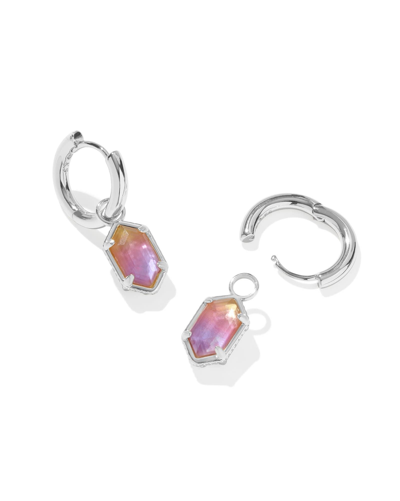 Hallie Silver Huggie Earrings Product Image