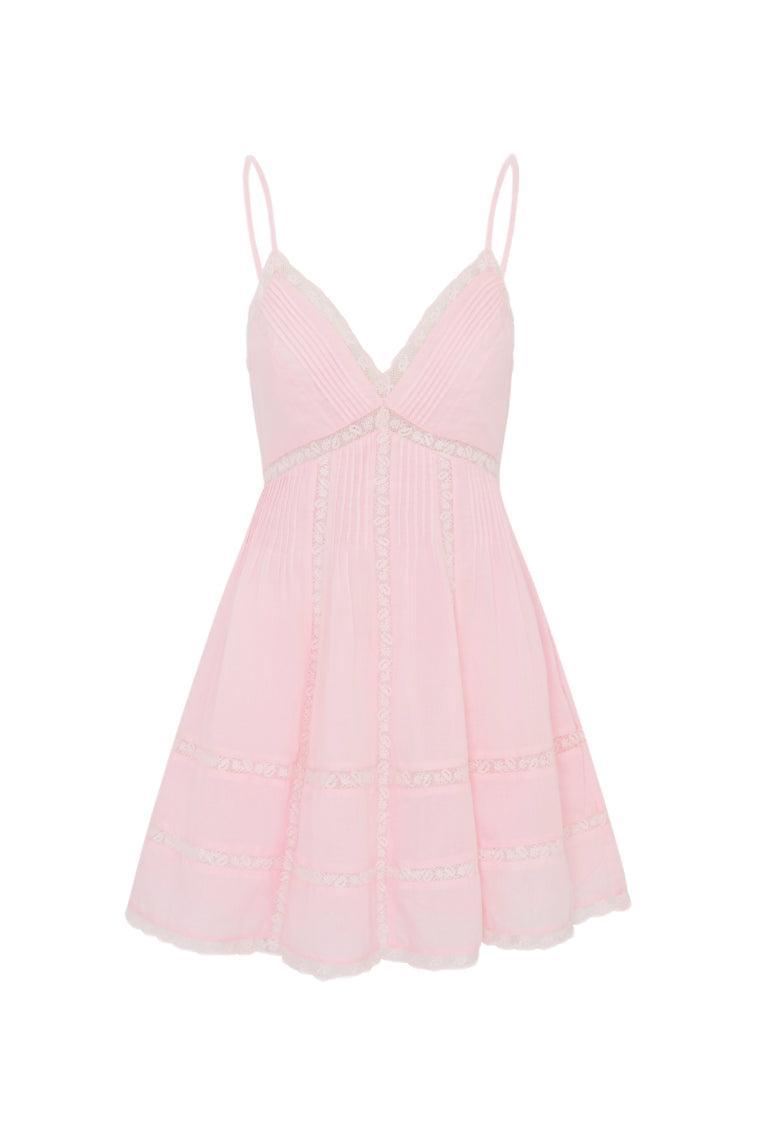 Docila Cotton Mini Dress - BLUE Product Image
