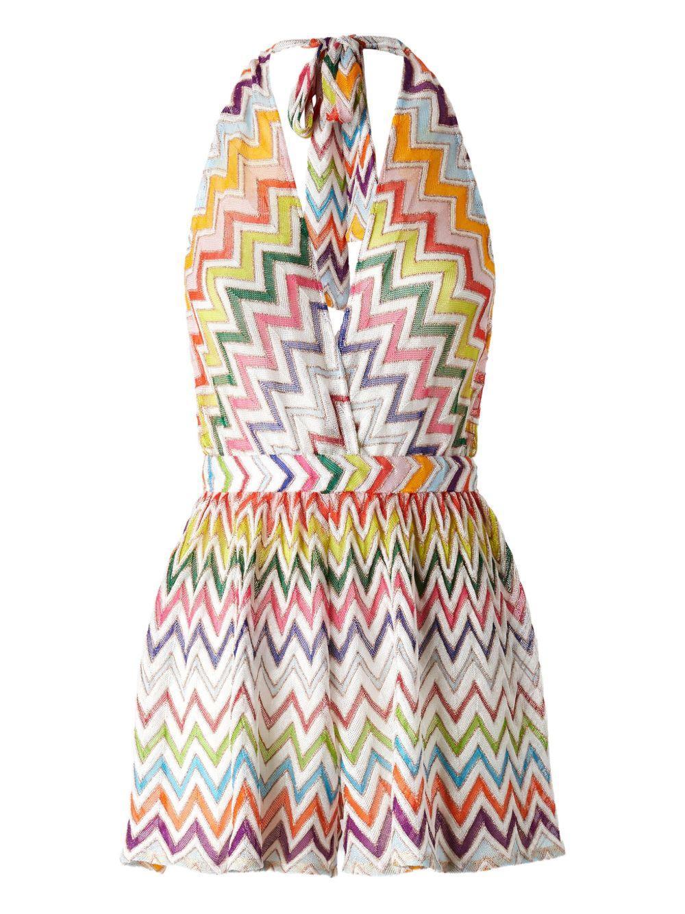 Zigzag-pattern playsuit  Product Image