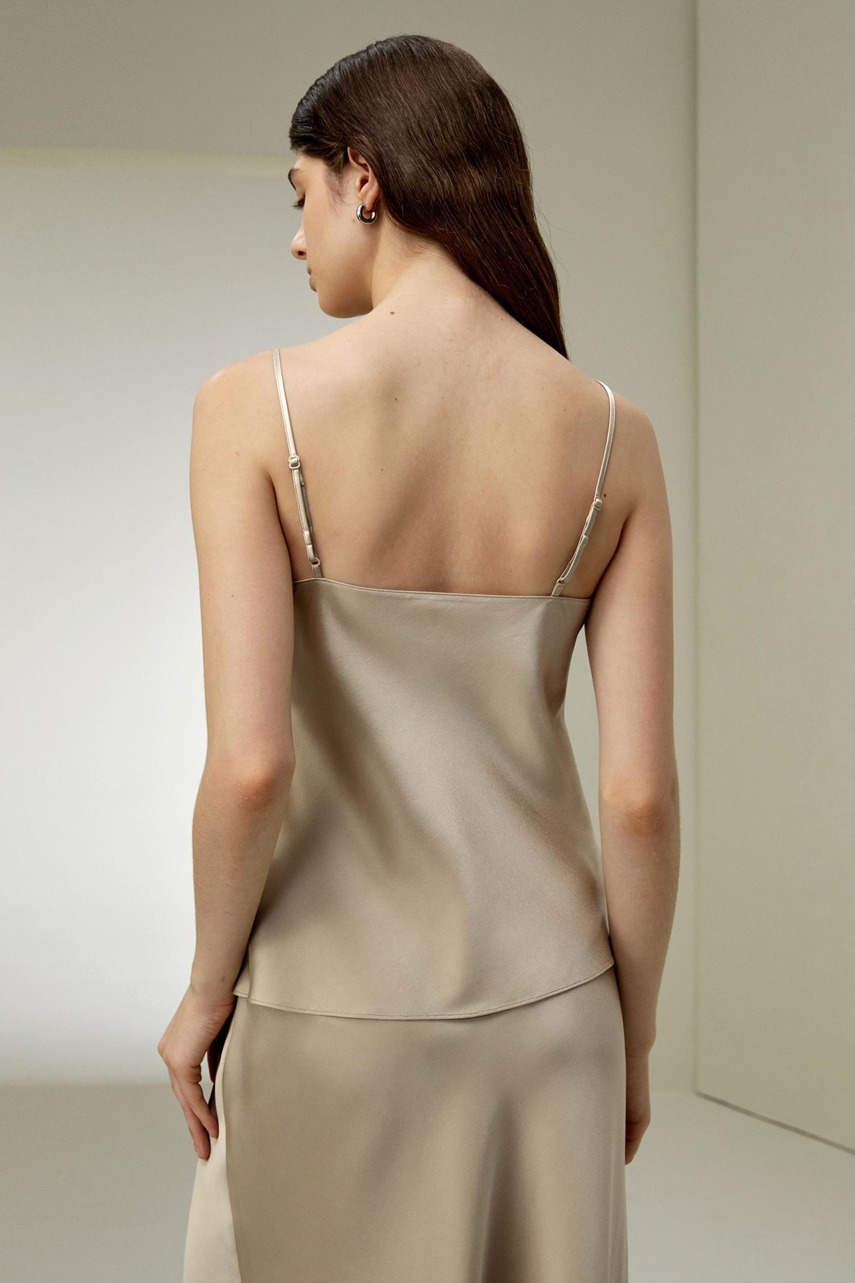 Double-Faced Silk Charmeuse Camisole Product Image