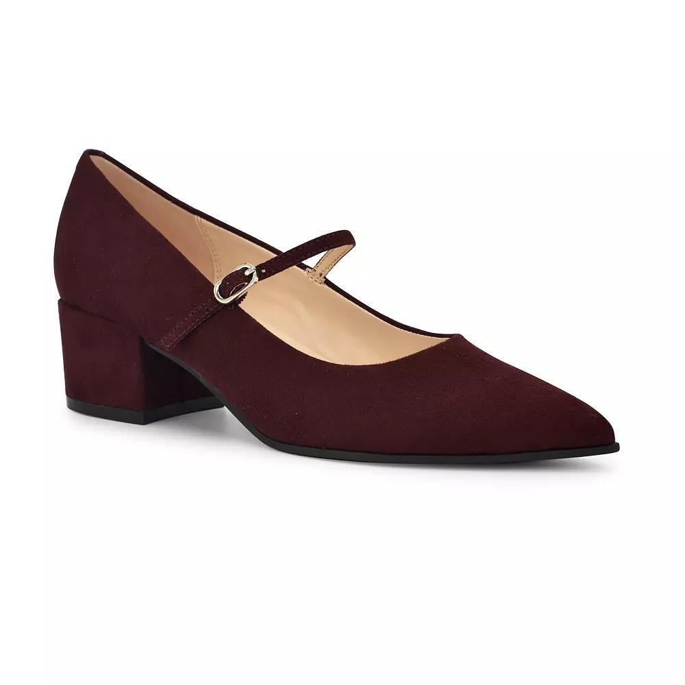 Nine West Pins Womens Block Heel Pointy Toe Dress Pumps Red Product Image