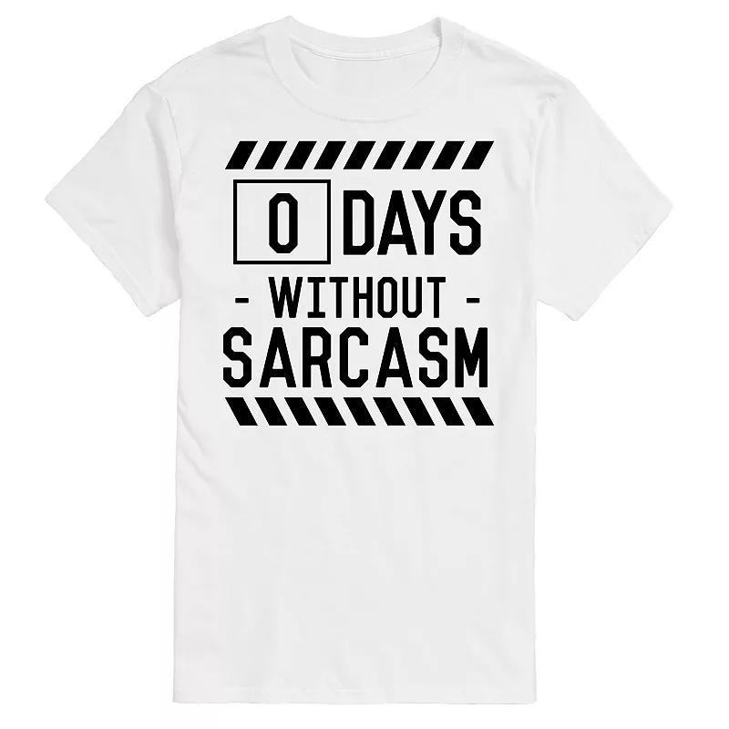 Men's 0 Days Without Sarcasm Tee, Size: XL, Red Product Image