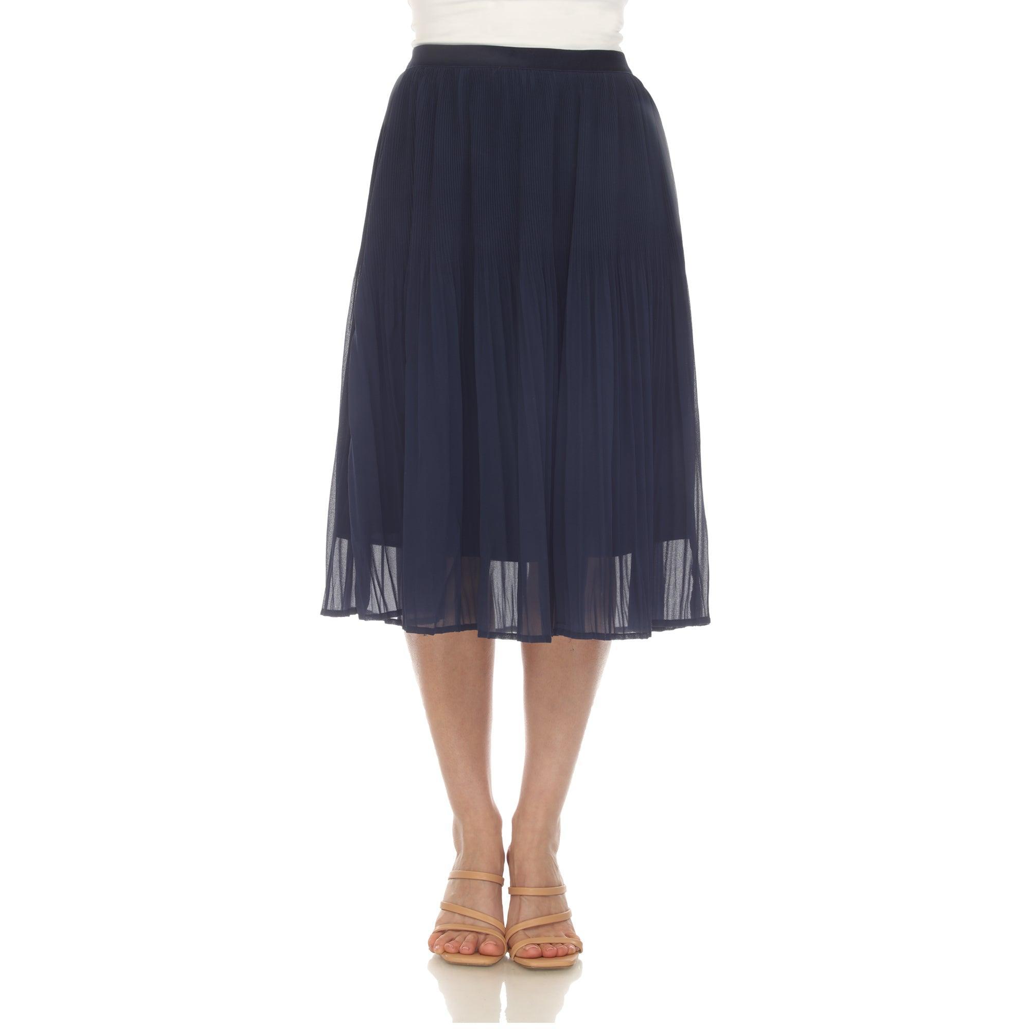 Women's Chiffon Pleated Midi Skirt Female Product Image