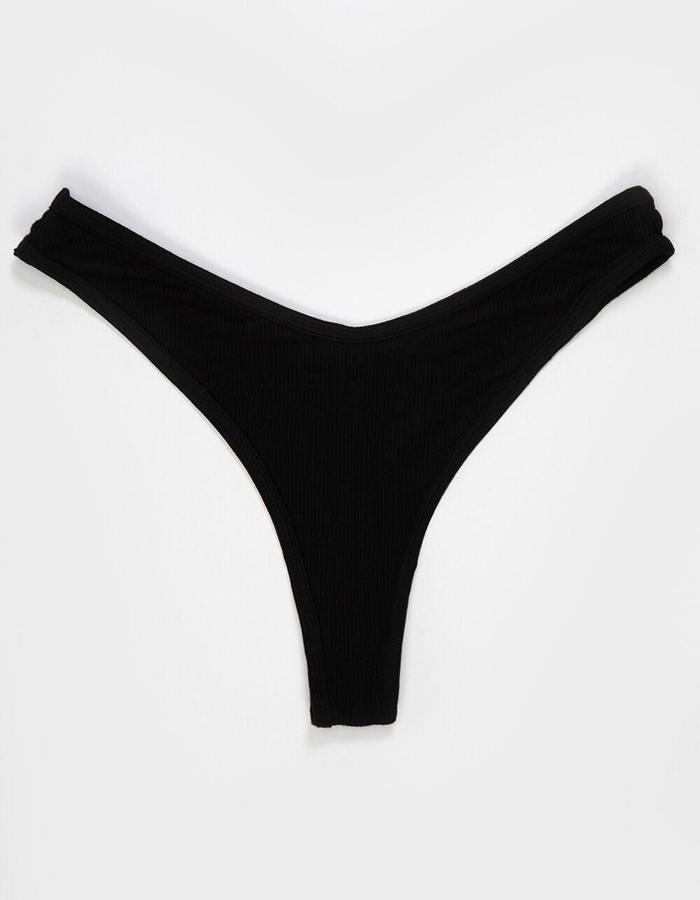 FULL TILT High Leg Rib Thong - RED Product Image