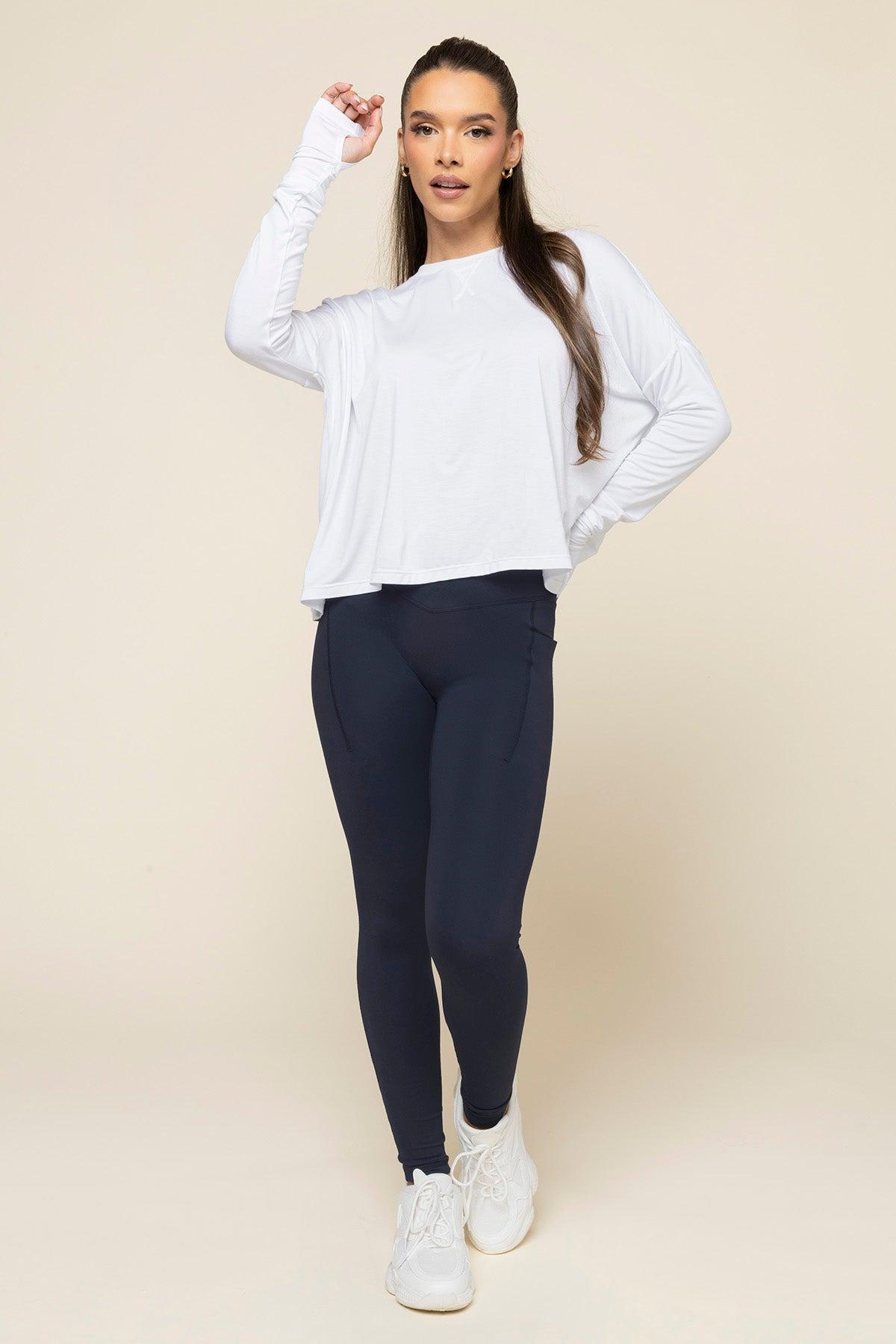 The Perfect Long Sleeve Top - White Product Image