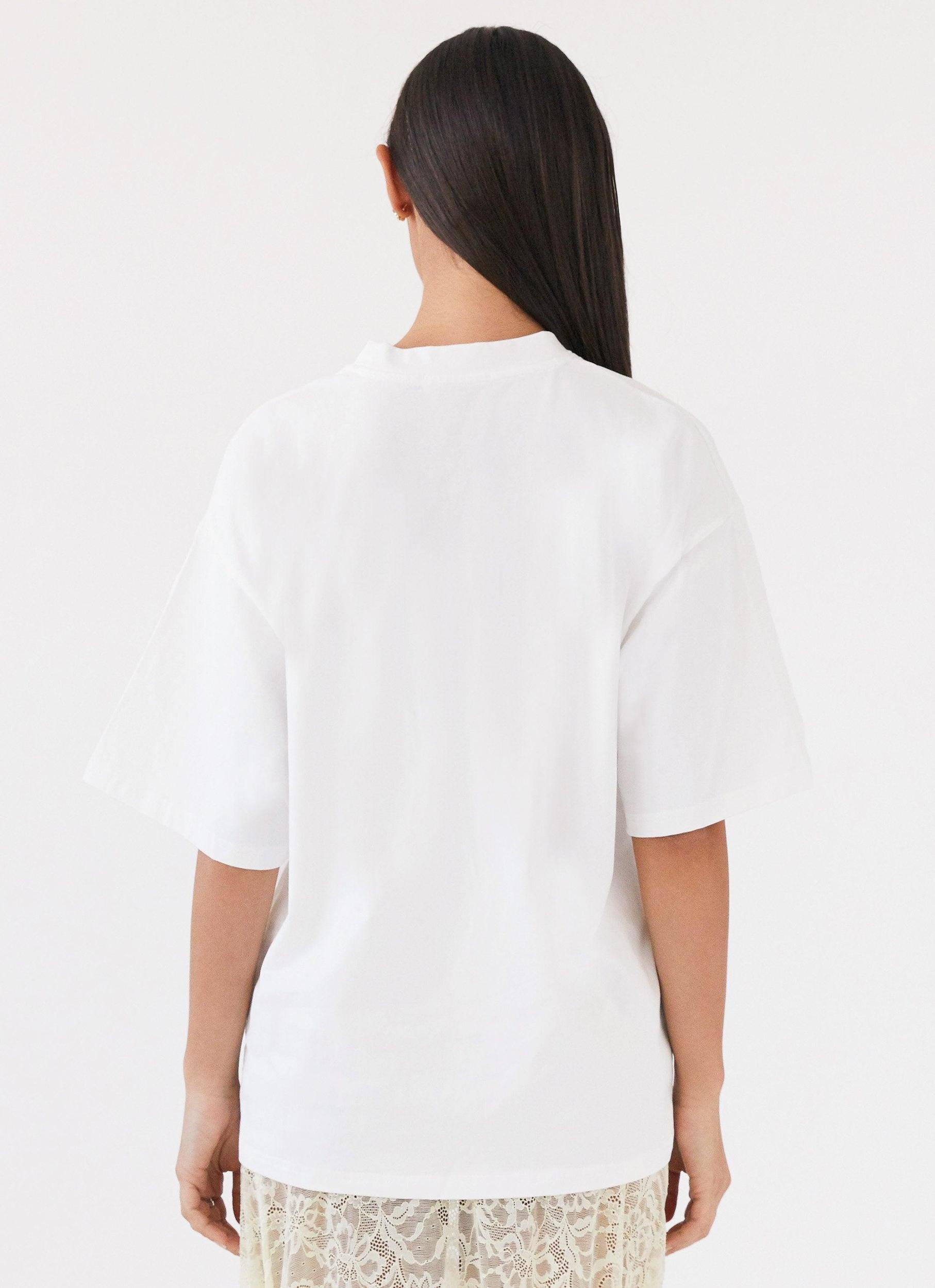 Lillies Oversized Tee - White Product Image