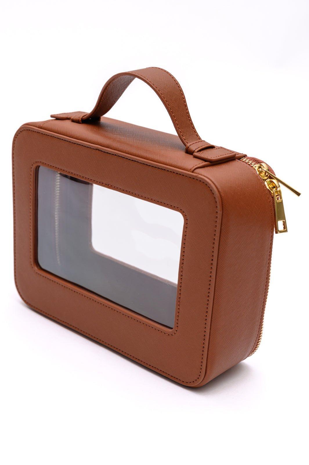 PU Leather Travel Cosmetic Case in Wine Product Image