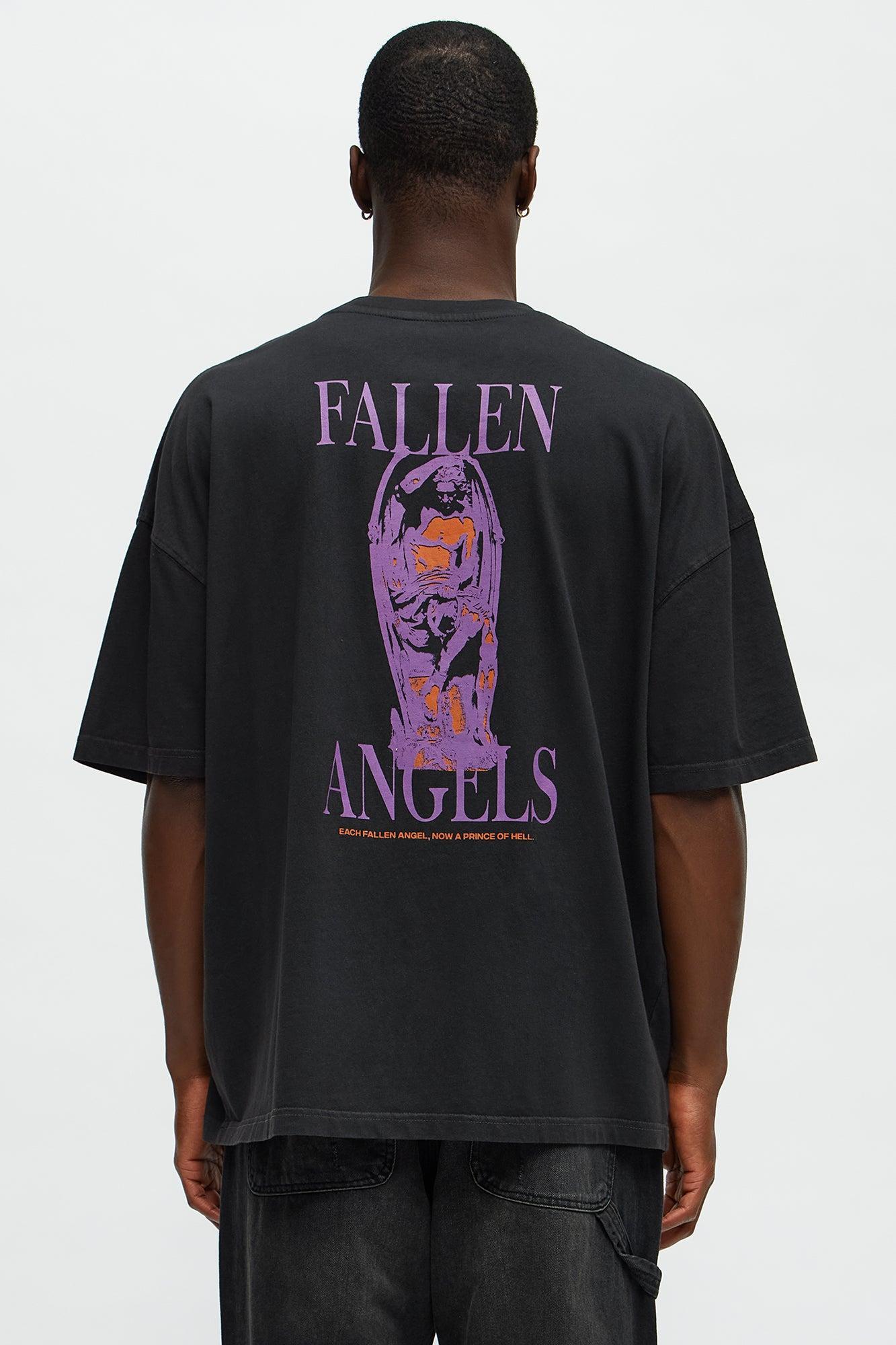 Fallen Angels Oversized Short Sleeve Tee - Black Wash Product Image