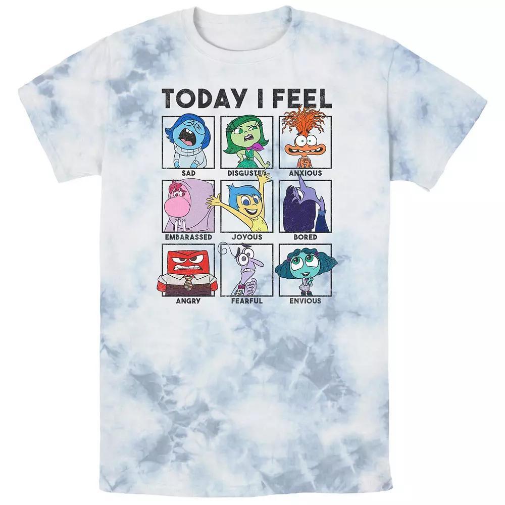 Men's Inside Out 2 Today I Feel Group Shot Emotion Boxes Bombard Wash Graphic Tee, Size: Small, White Blue Product Image