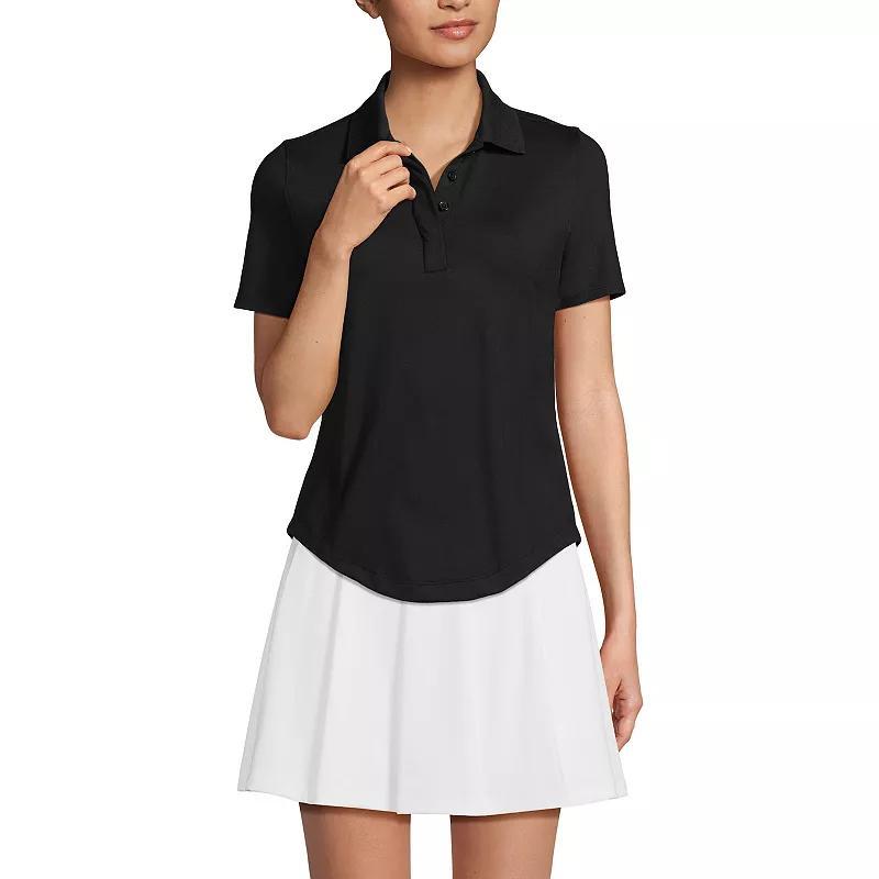 Women's Lands' End Short Sleeve High Impact Polo Top, Size: Large, Deep  Blue Product Image