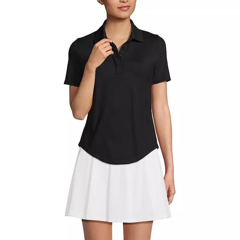 Women's Lands' End Short Sleeve High Impact Polo Top, Size: Large, Deep  Blue Product Image