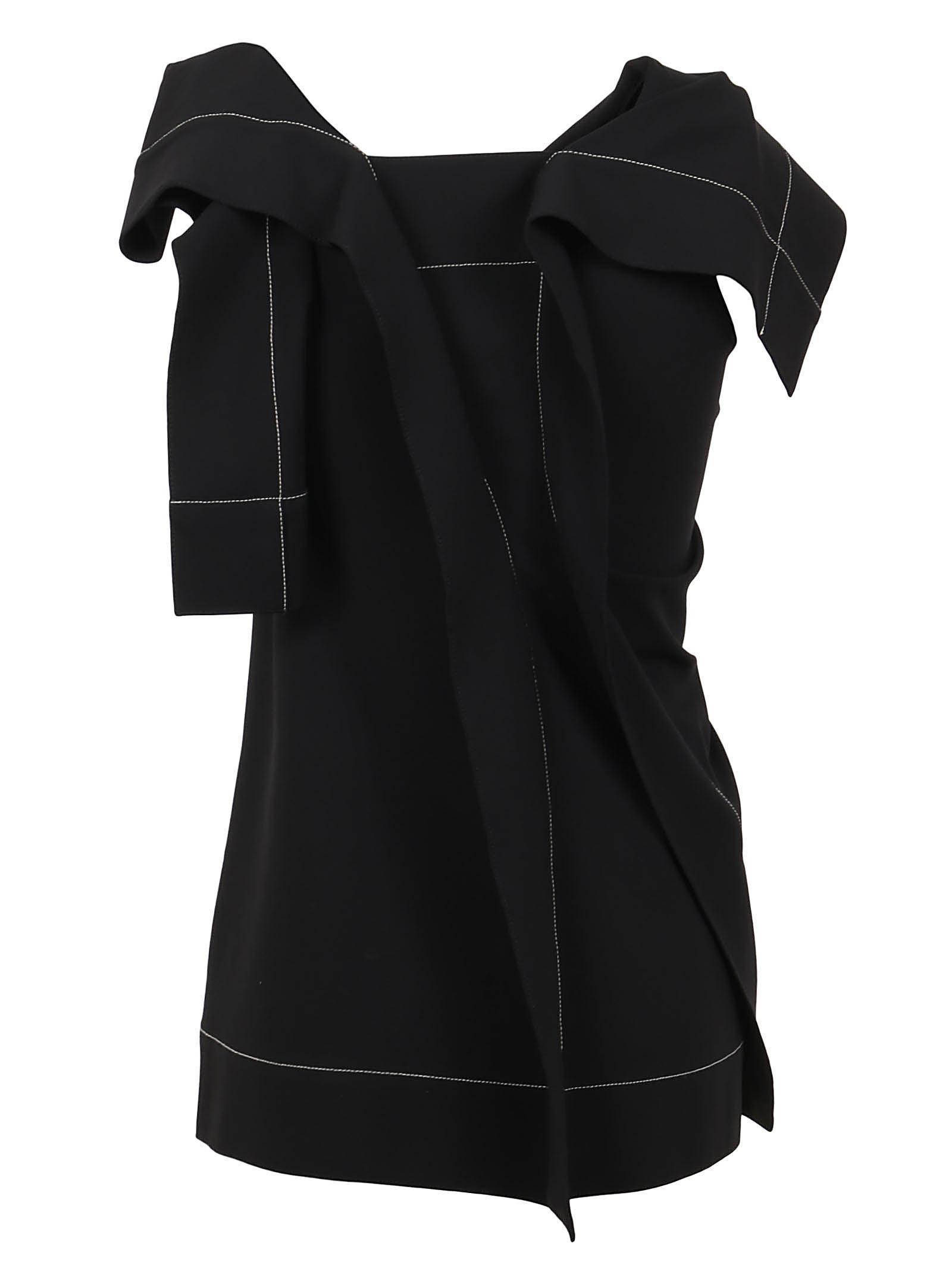JIL SANDER Asymmetric Sleeveless Top In Black Product Image