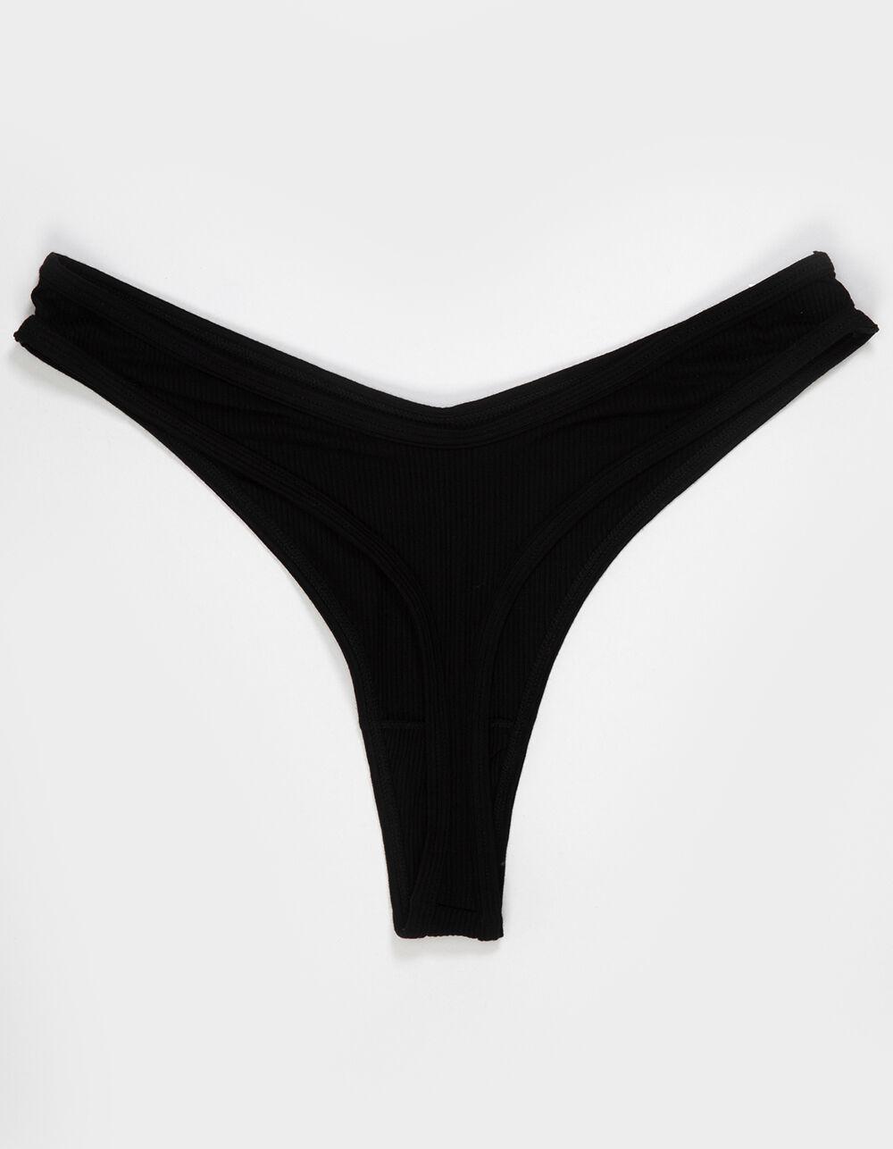 FULL TILT High Leg Rib Thong - RED Product Image