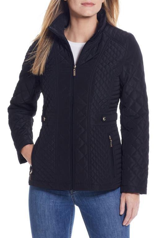 Women's Gallery Quilted Jacket, Size: Large, Black Product Image